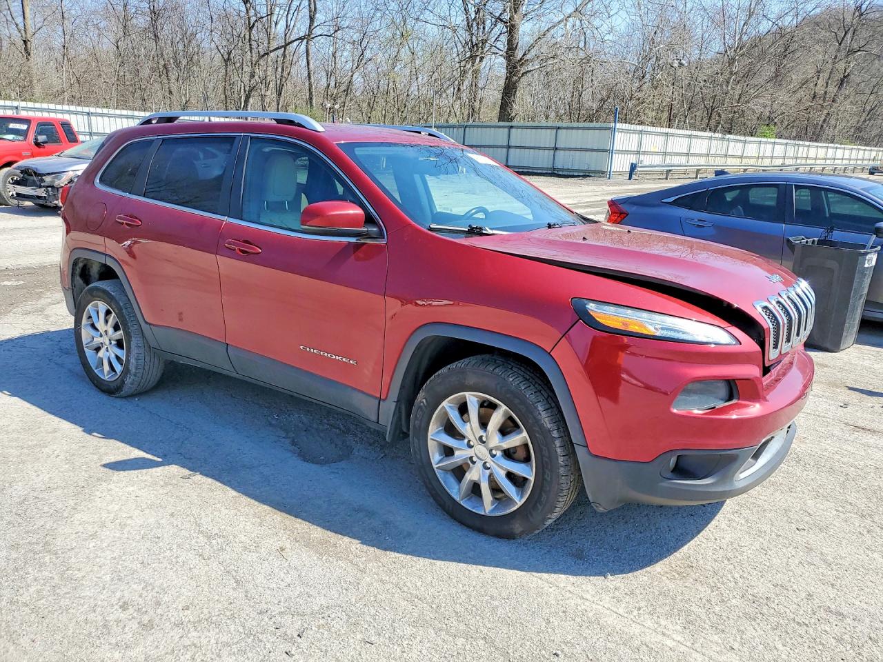 2016 Jeep Cherokee Limited Красный vin: 1C4PJMDS9GW100314