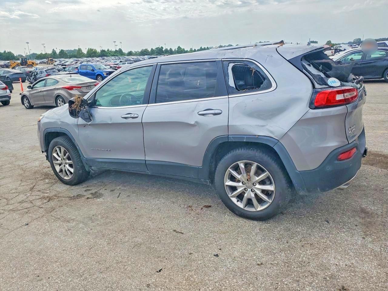 2014 Jeep Cherokee Limited Серебряный vin: 1C4PJMDSXEW109360