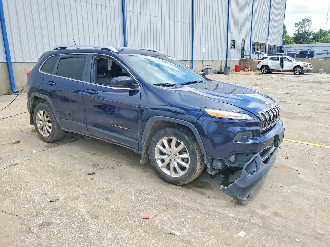 2014 Jeep Cherokee Limited Blue vin: 1C4PJMDSXEW178601