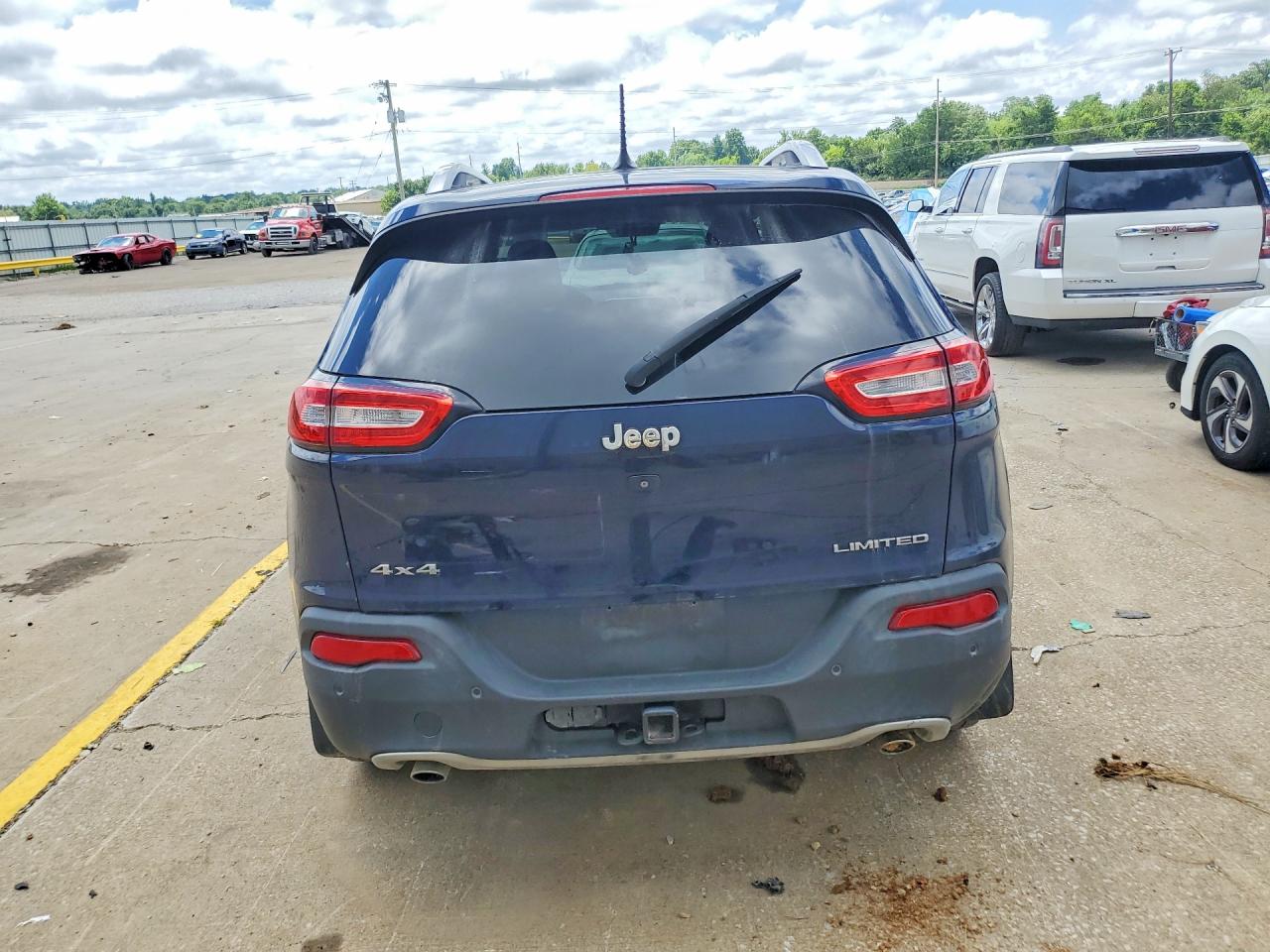2014 Jeep Cherokee Limited Blue vin: 1C4PJMDSXEW178601