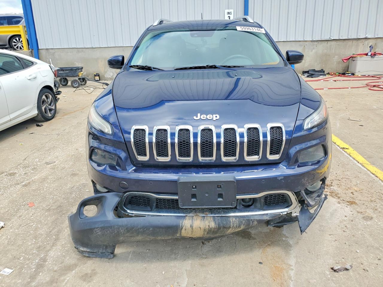 2014 Jeep Cherokee Limited Blue vin: 1C4PJMDSXEW178601