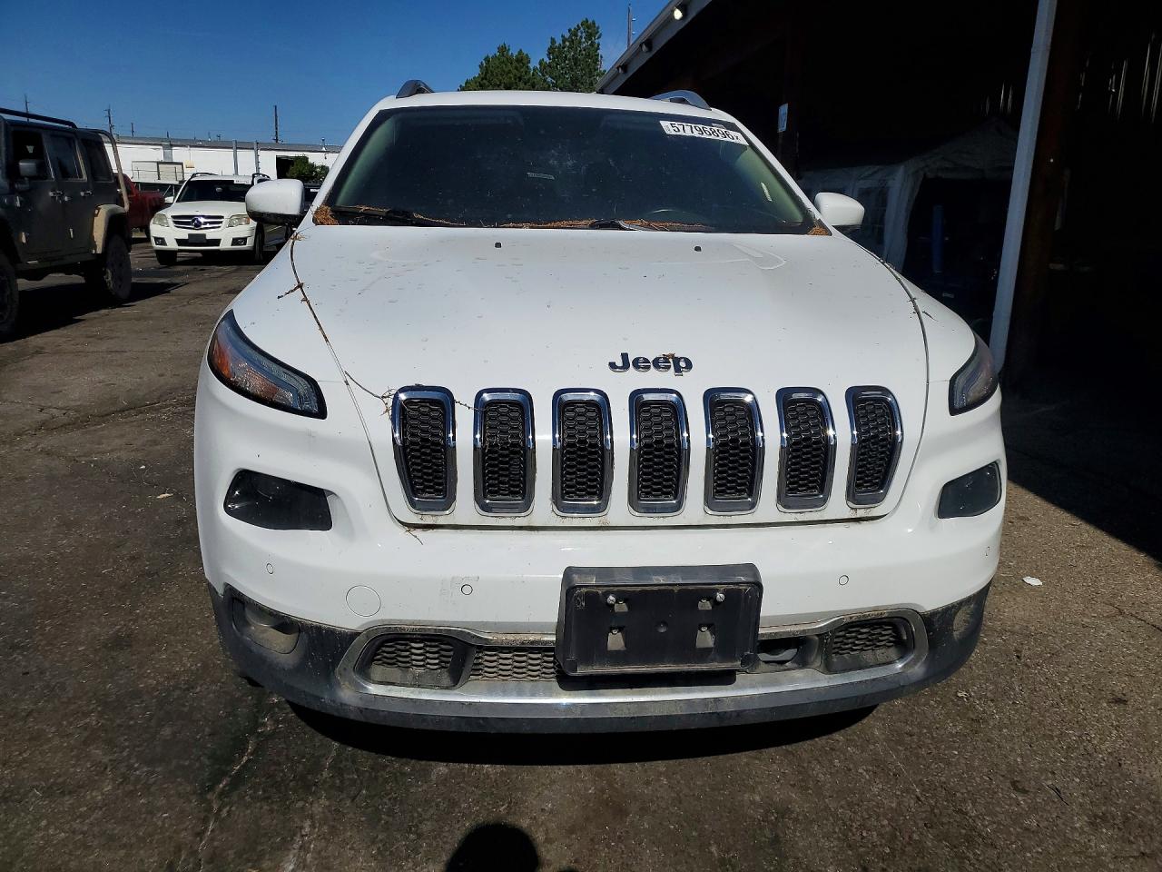 2014 Jeep Cherokee Limited White vin: 1C4PJMDSXEW183832