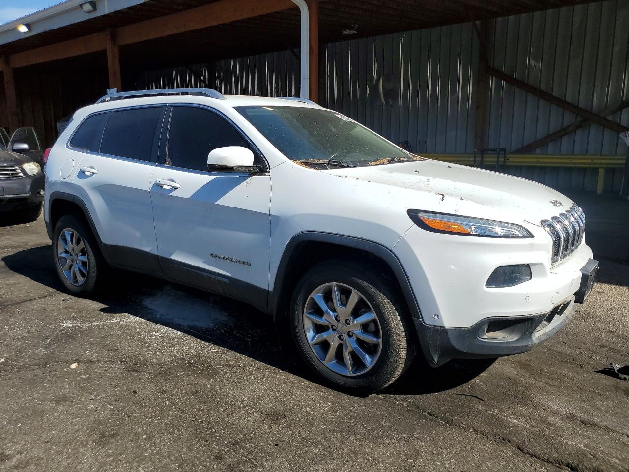 2014 Jeep Cherokee Limited White vin: 1C4PJMDSXEW183832