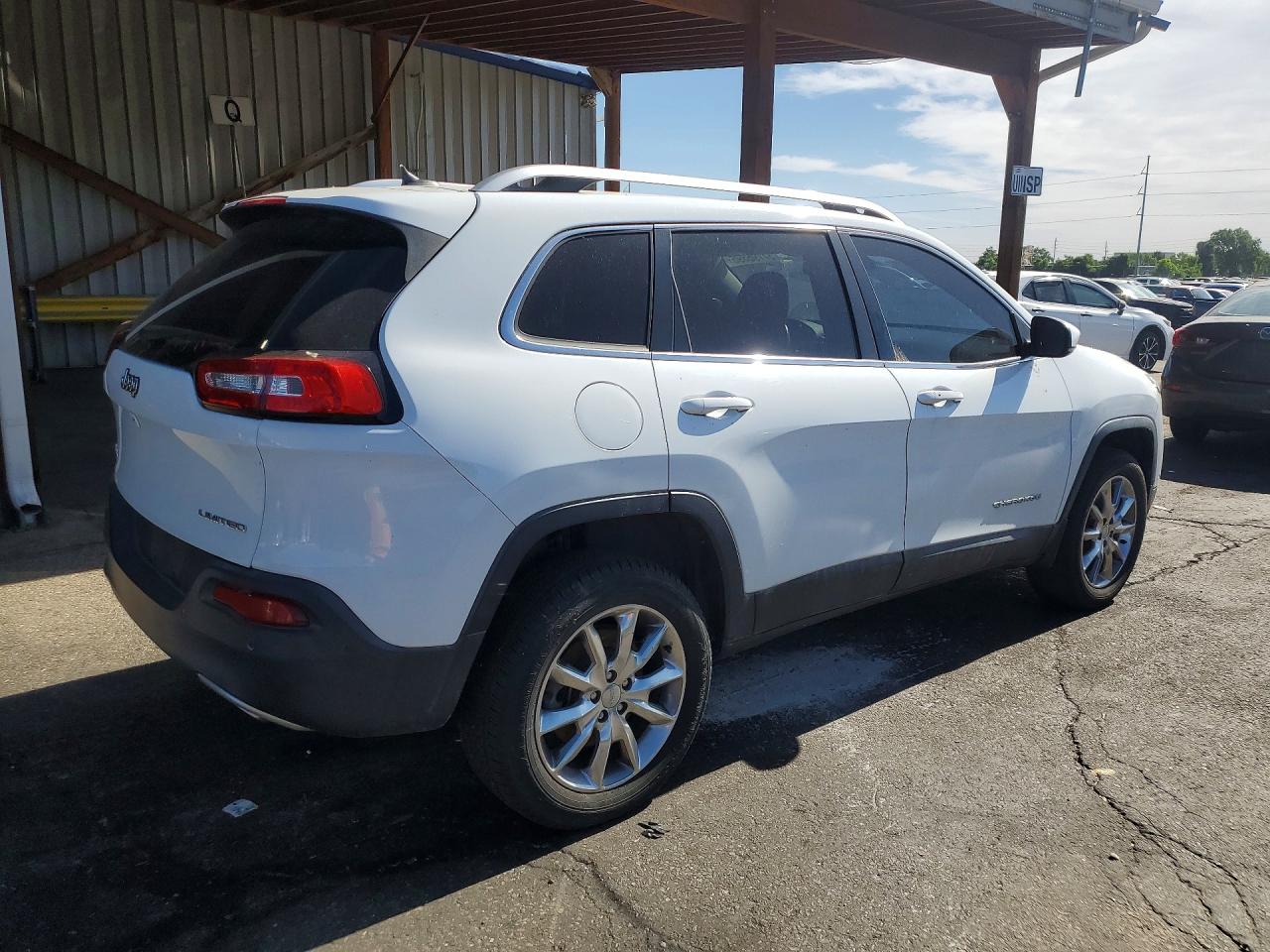 2014 Jeep Cherokee Limited White vin: 1C4PJMDSXEW183832