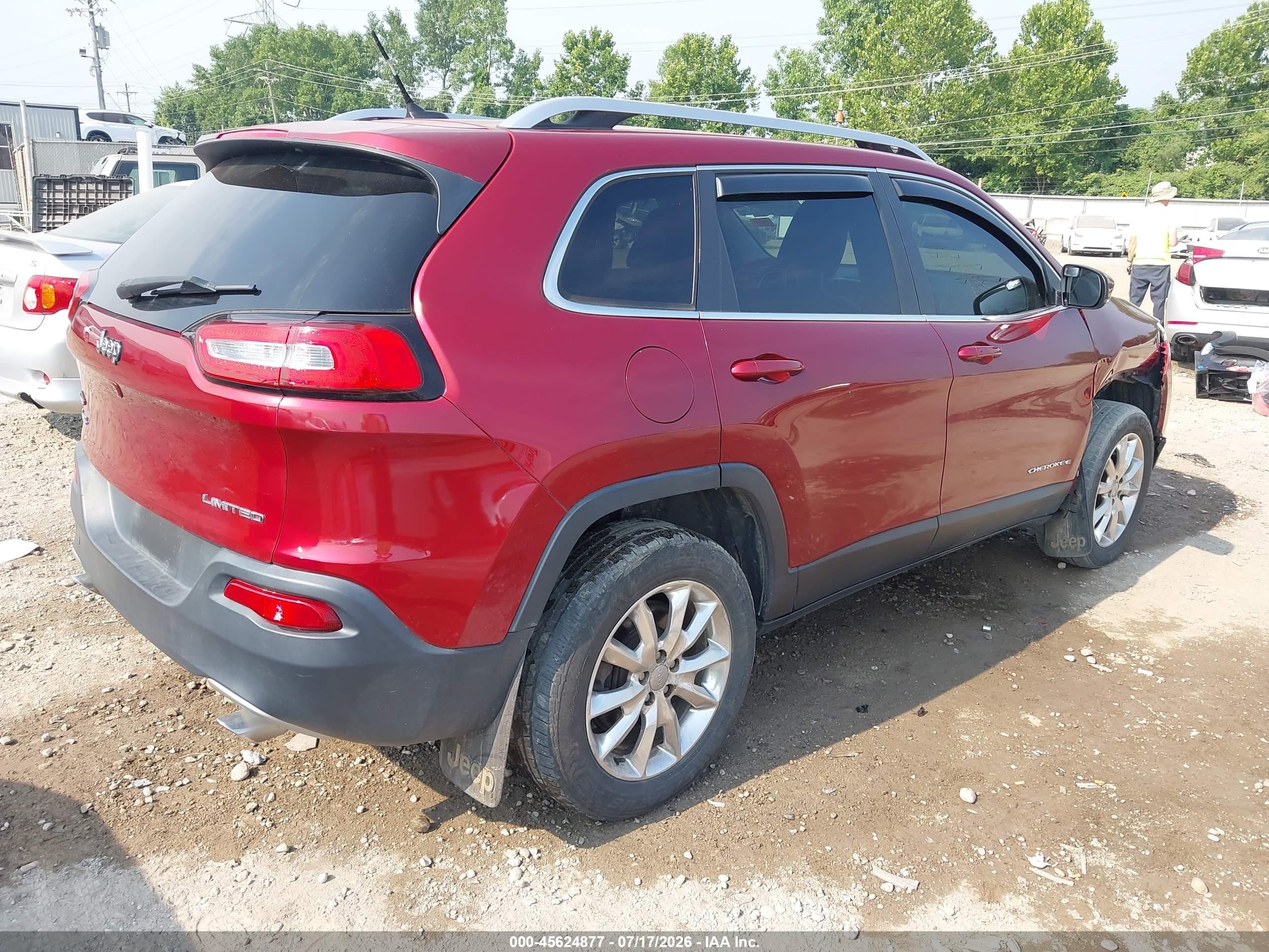 2014 Jeep Cherokee Limited Red vin: 1C4PJMDSXEW187444