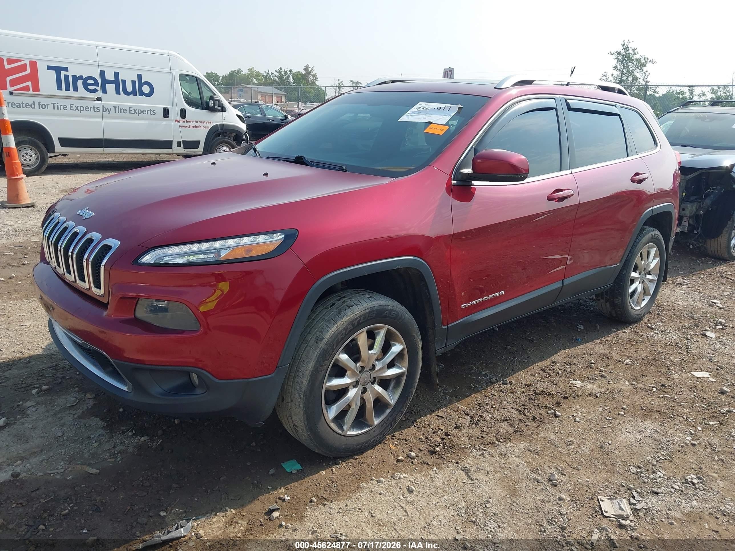 2014 Jeep Cherokee Limited Red vin: 1C4PJMDSXEW187444