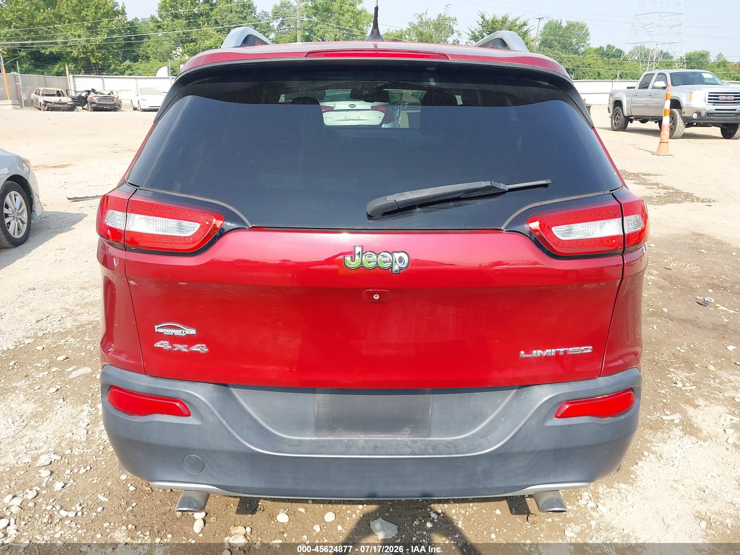 2014 Jeep Cherokee Limited Red vin: 1C4PJMDSXEW187444