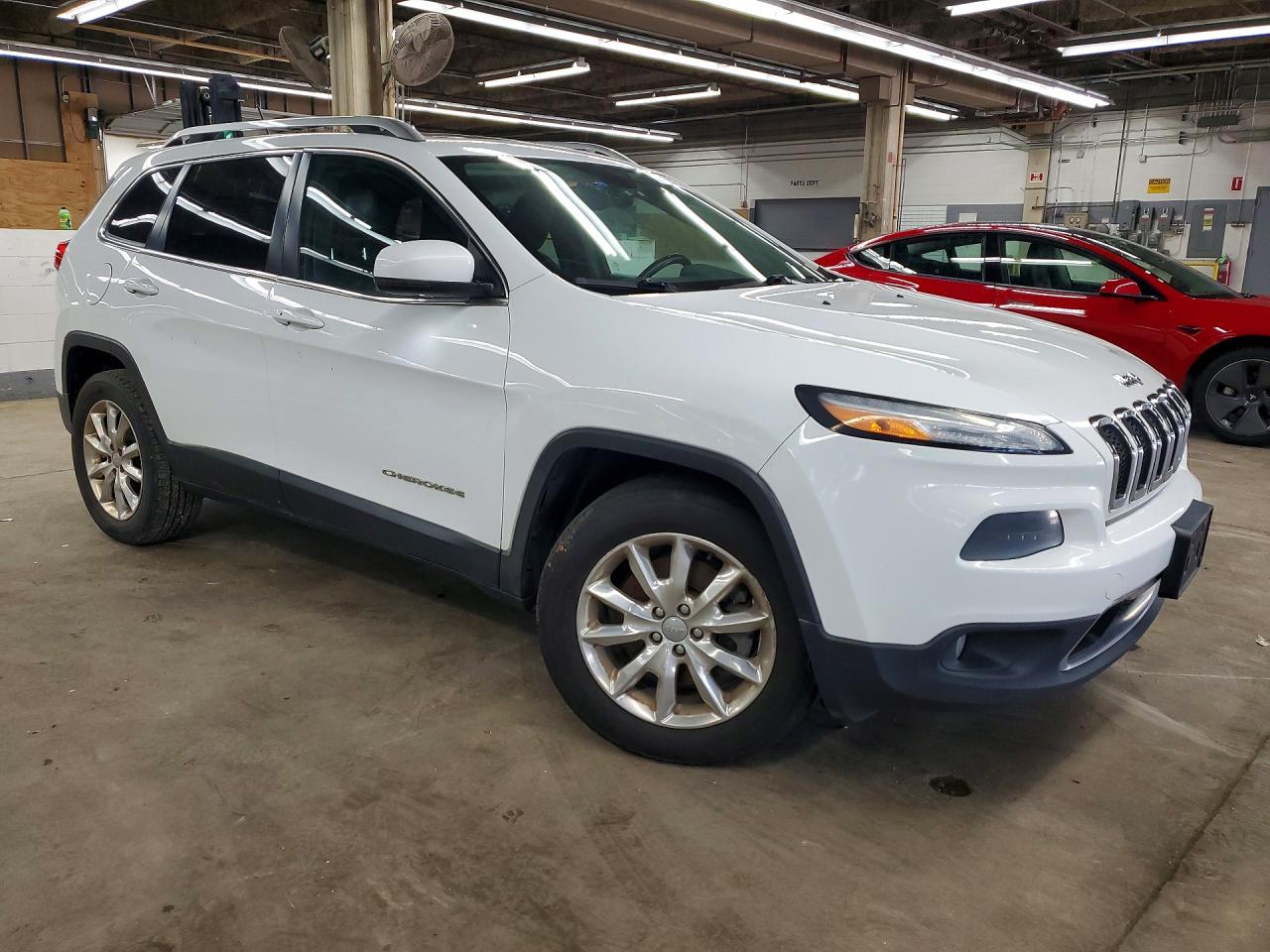 2014 Jeep Cherokee Limited White vin: 1C4PJMDSXEW210222