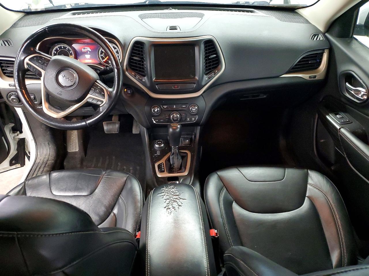 2014 Jeep Cherokee Limited White vin: 1C4PJMDSXEW210222