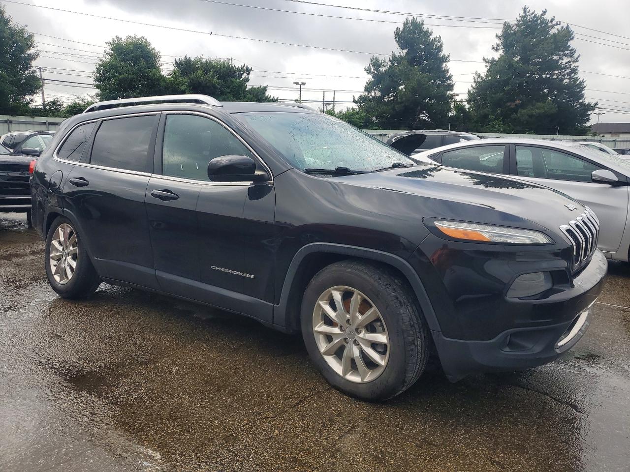 2014 Jeep Cherokee Limited Black vin: 1C4PJMDSXEW255371