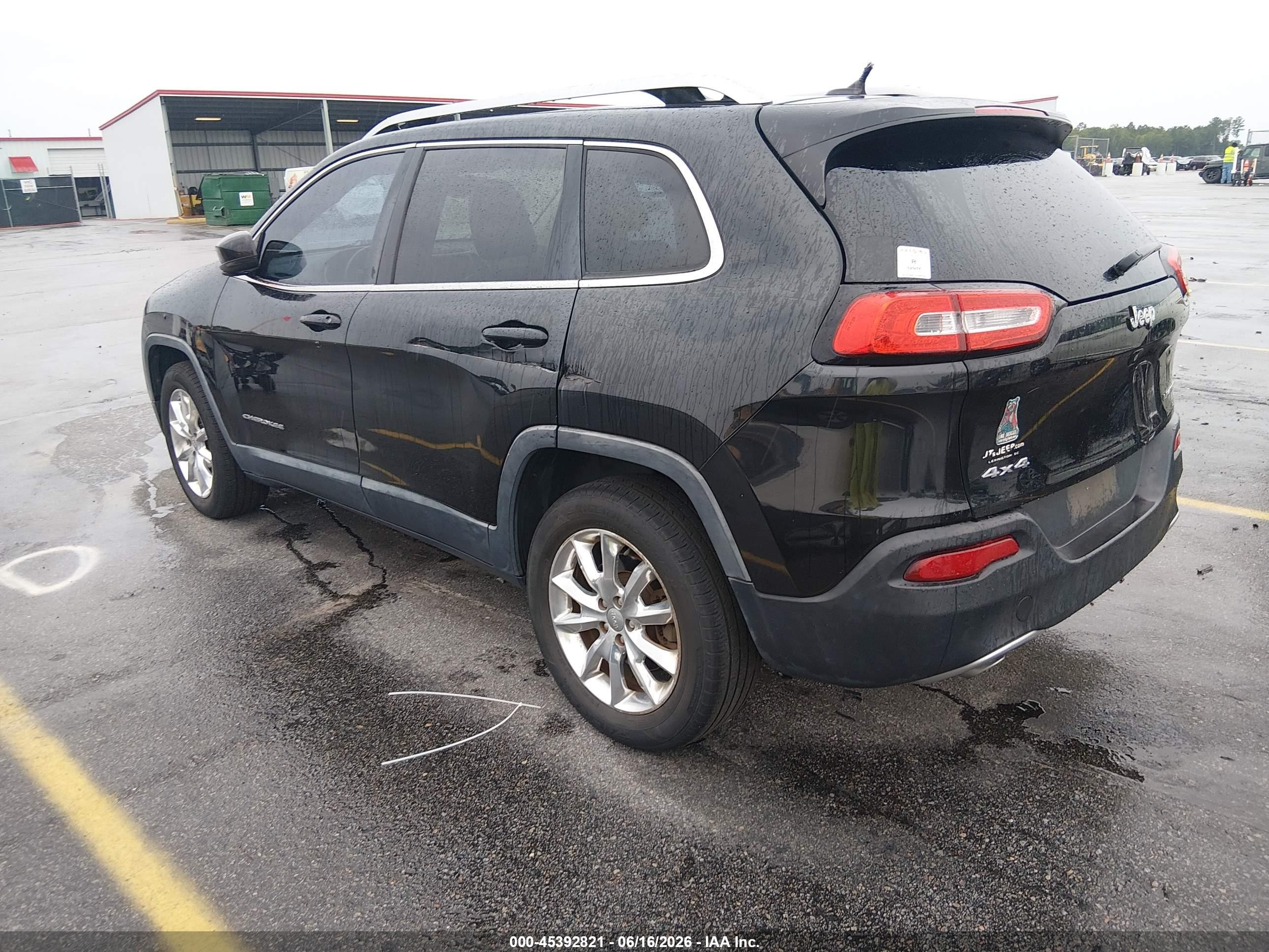 2014 Jeep Cherokee Limited Black vin: 1C4PJMDSXEW260036