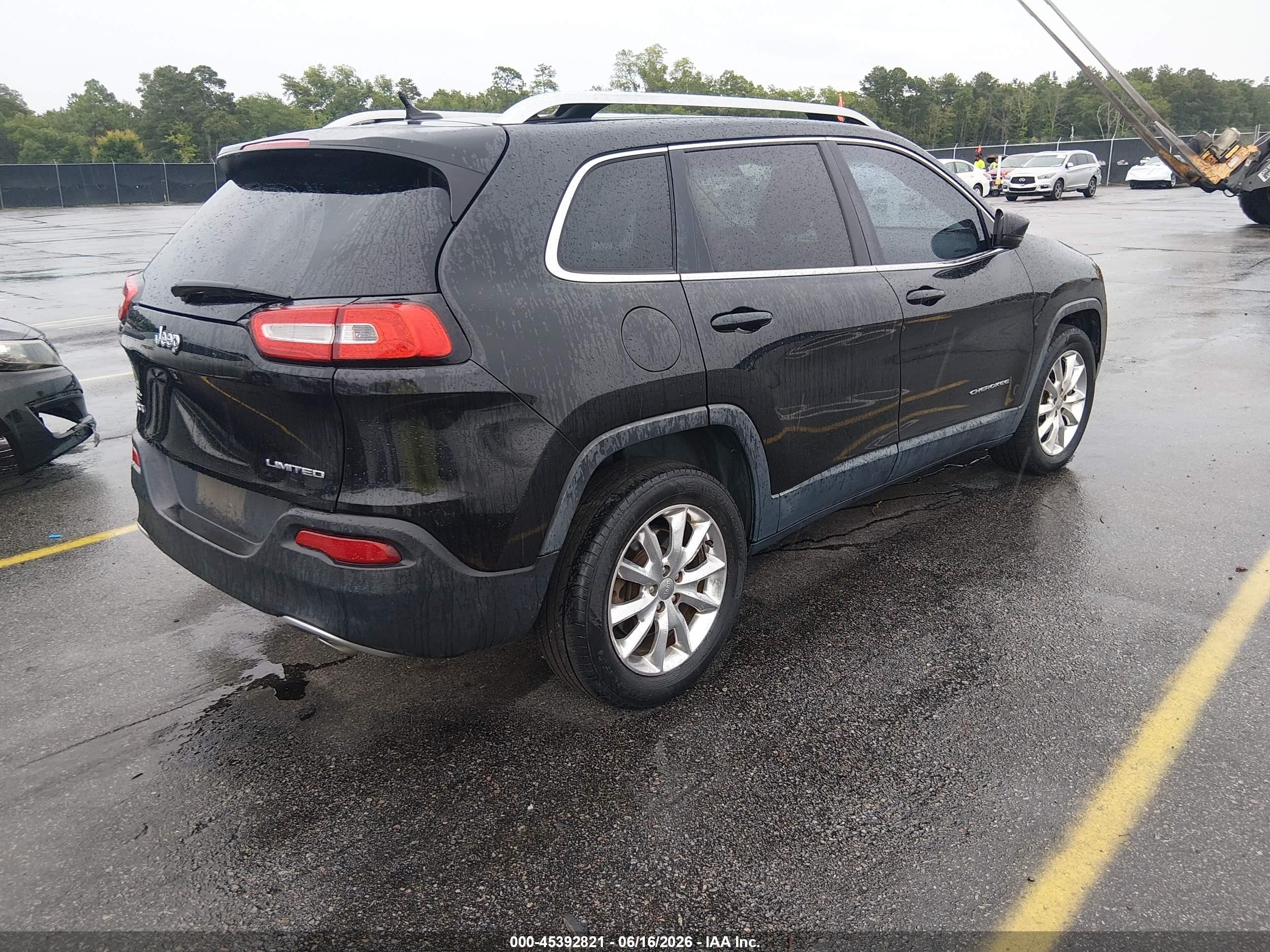 2014 Jeep Cherokee Limited Black vin: 1C4PJMDSXEW260036