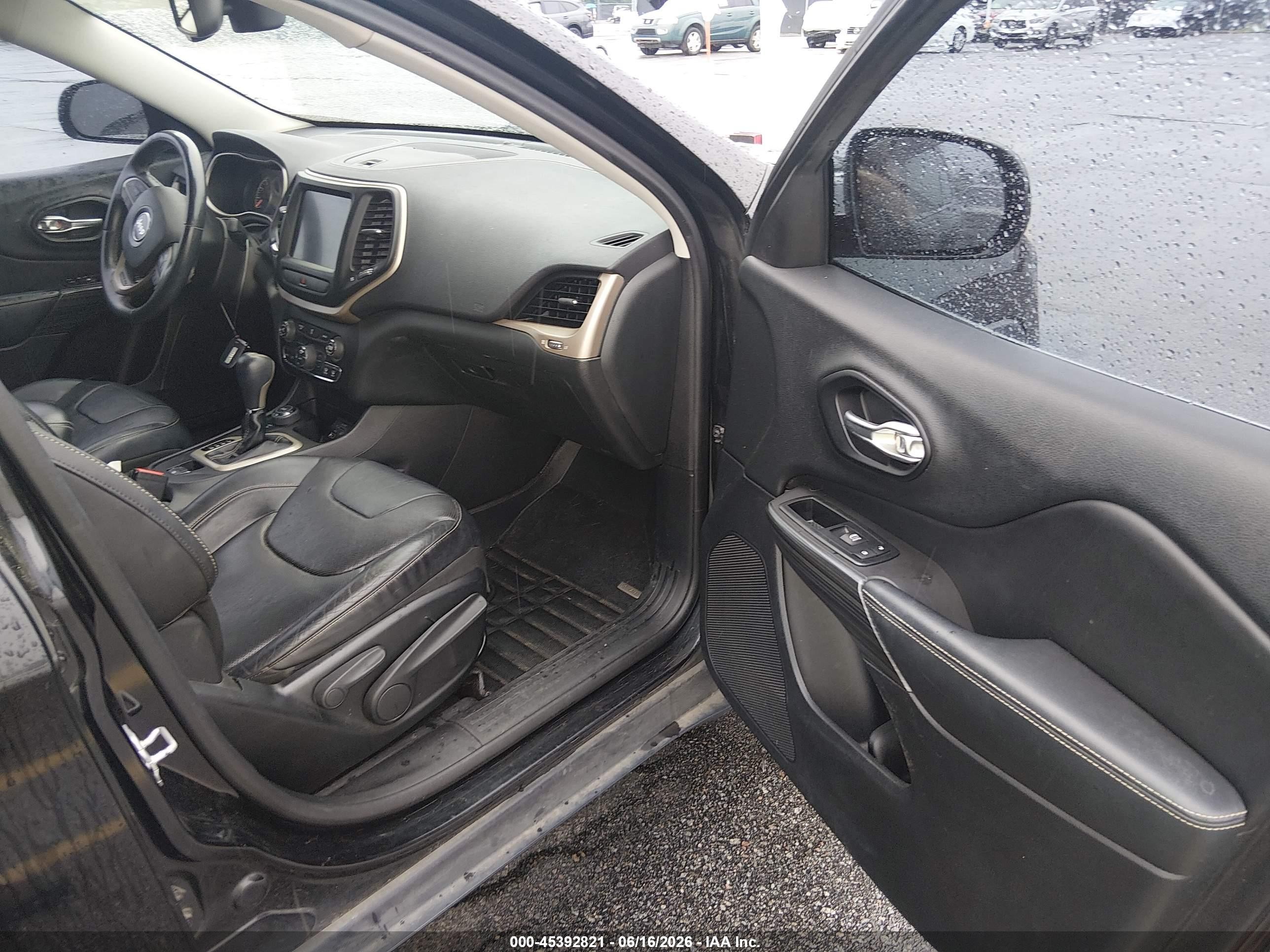 2014 Jeep Cherokee Limited Black vin: 1C4PJMDSXEW260036