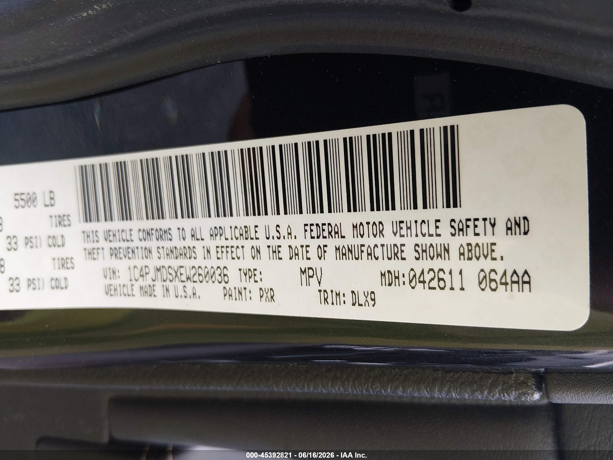 2014 Jeep Cherokee Limited Black vin: 1C4PJMDSXEW260036