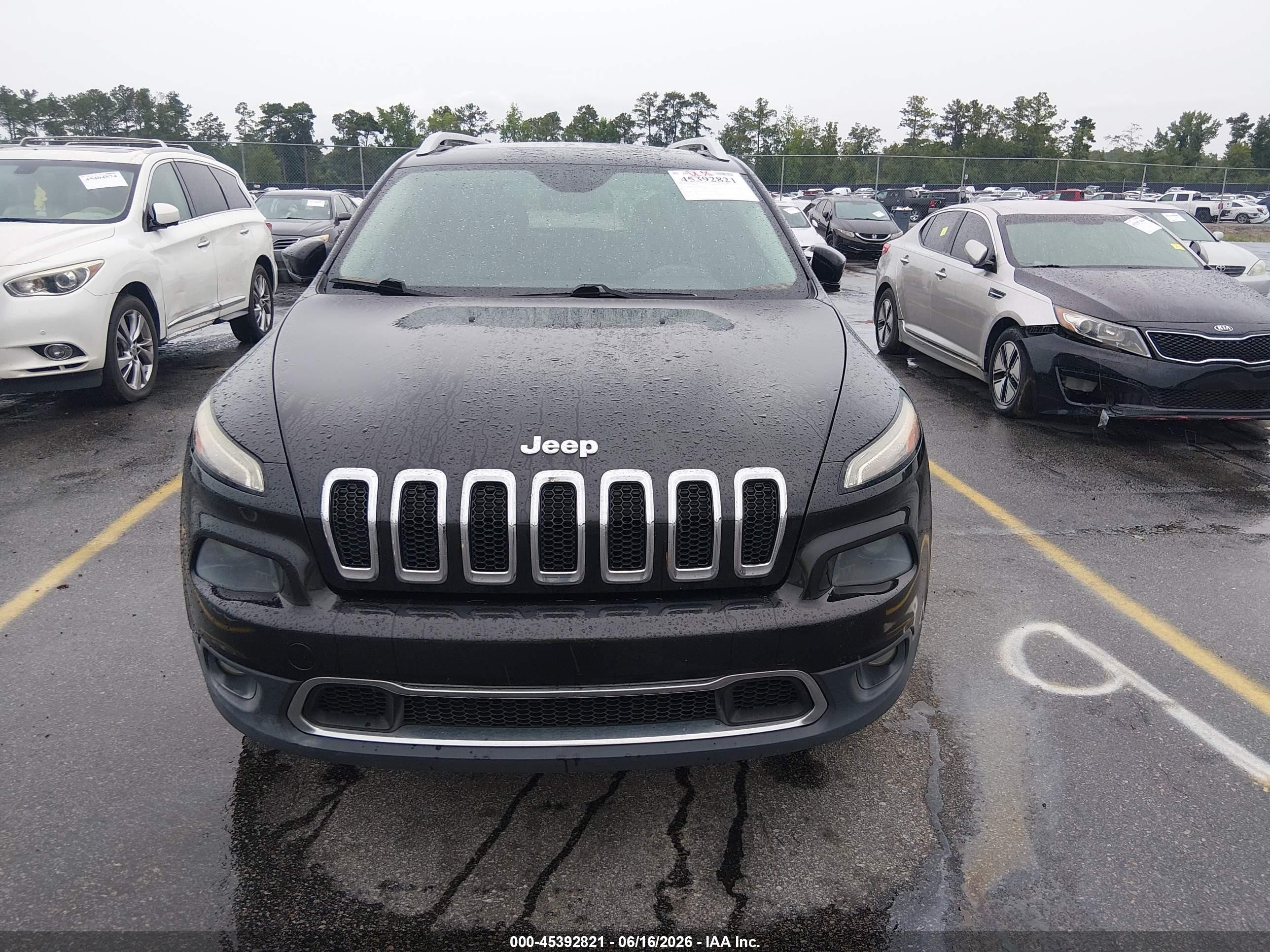 2014 Jeep Cherokee Limited Black vin: 1C4PJMDSXEW260036