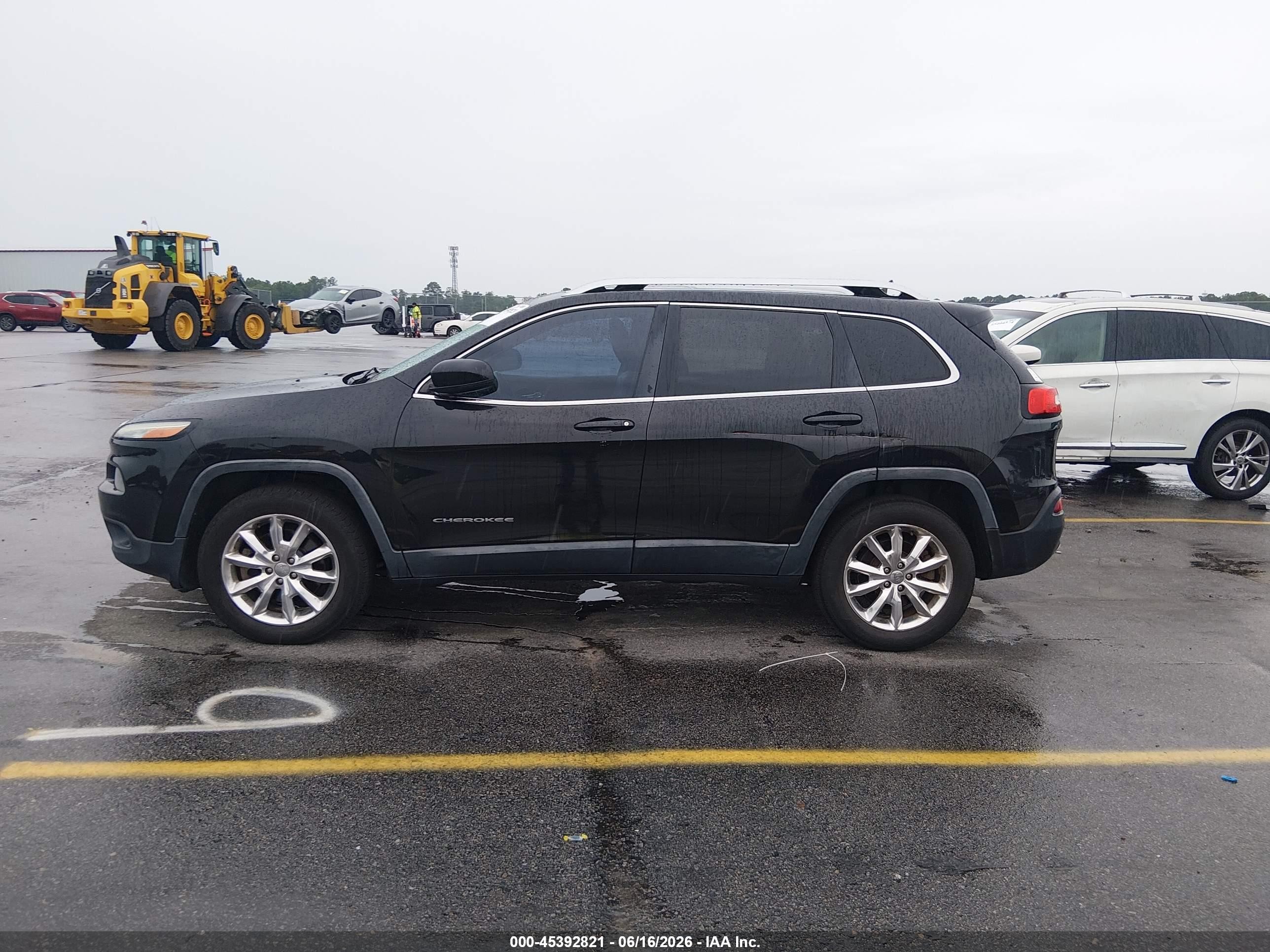 2014 Jeep Cherokee Limited Black vin: 1C4PJMDSXEW260036
