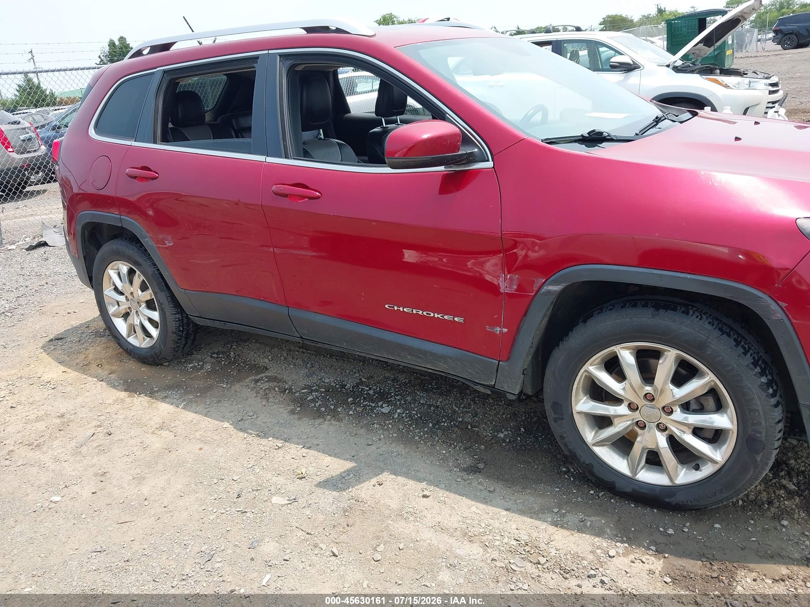 2014 Jeep Cherokee Limited Красный vin: 1C4PJMDSXEW266323