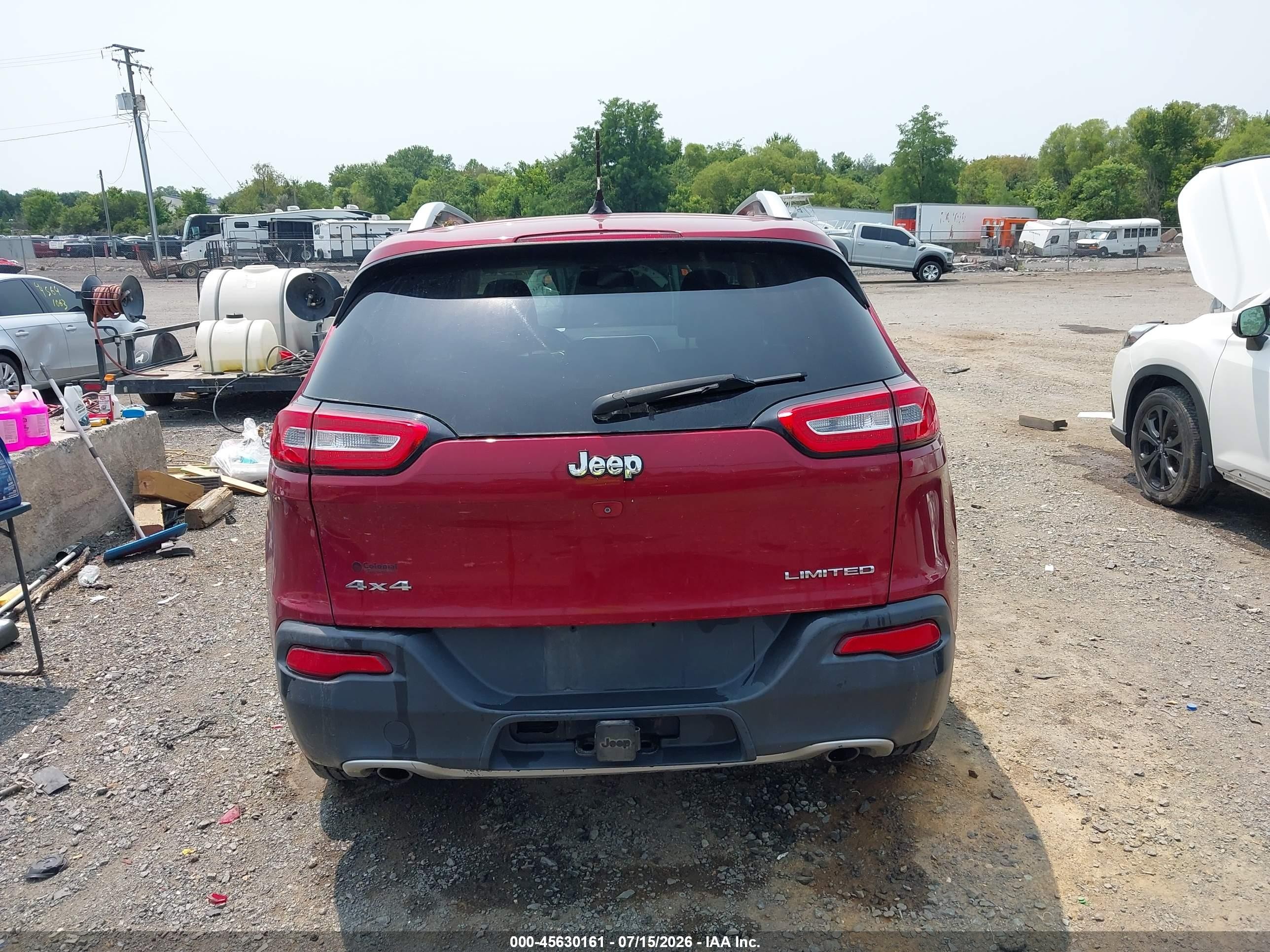 2014 Jeep Cherokee Limited Red vin: 1C4PJMDSXEW266323