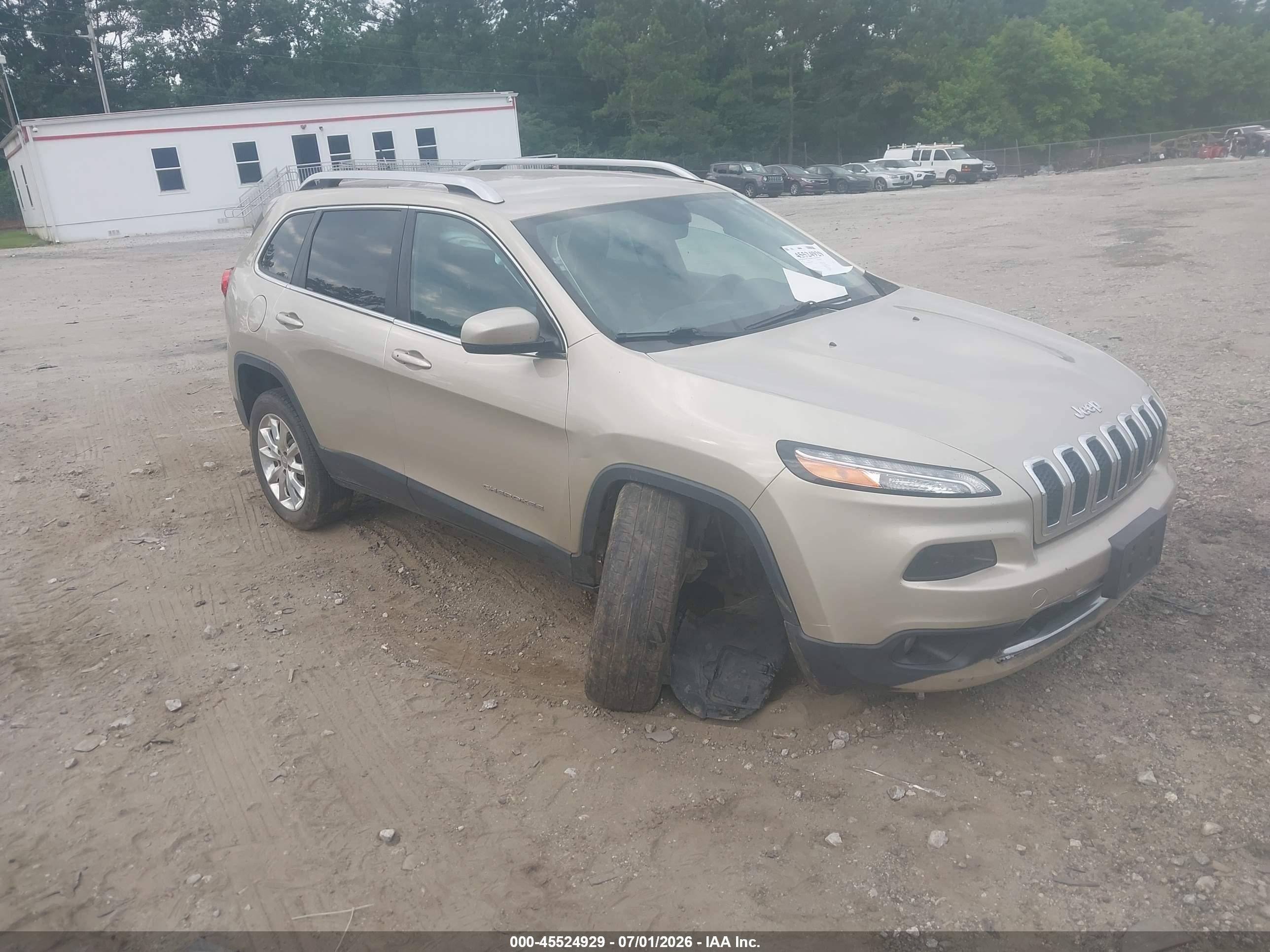 2015 Jeep Cherokee Limited Бежевый vin: 1C4PJMDSXFW544073