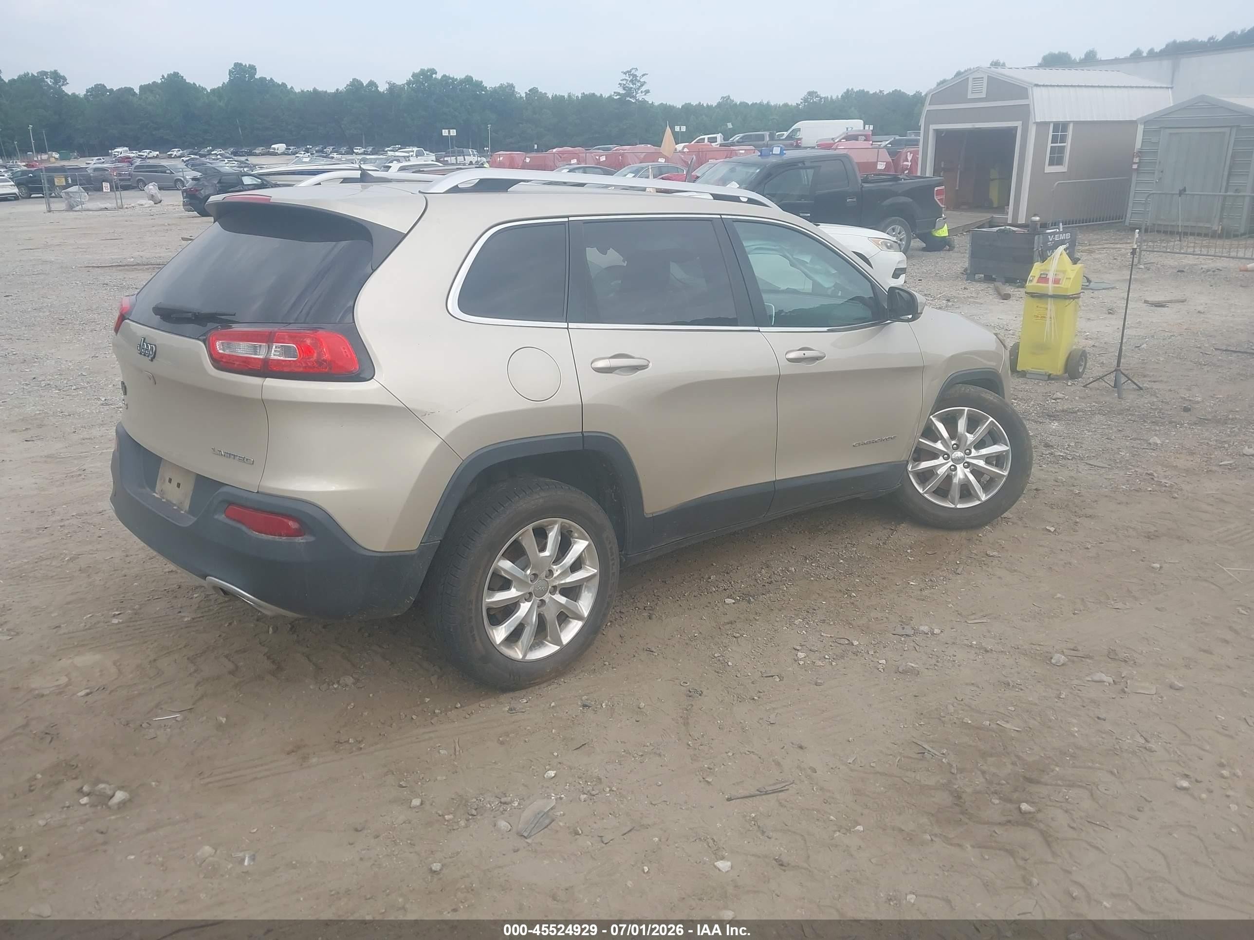 2015 Jeep Cherokee Limited Beige vin: 1C4PJMDSXFW544073