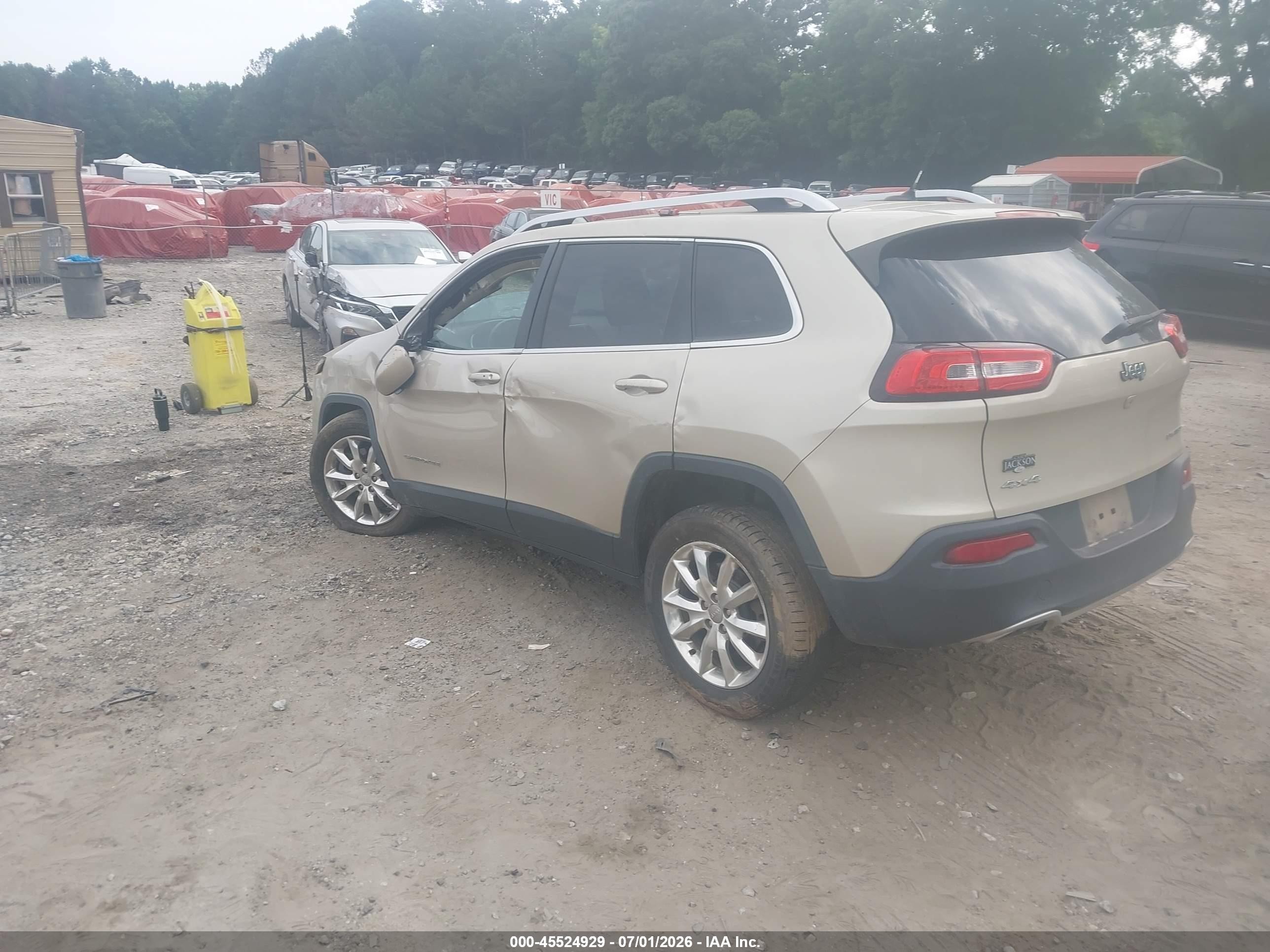 2015 Jeep Cherokee Limited Beige vin: 1C4PJMDSXFW544073