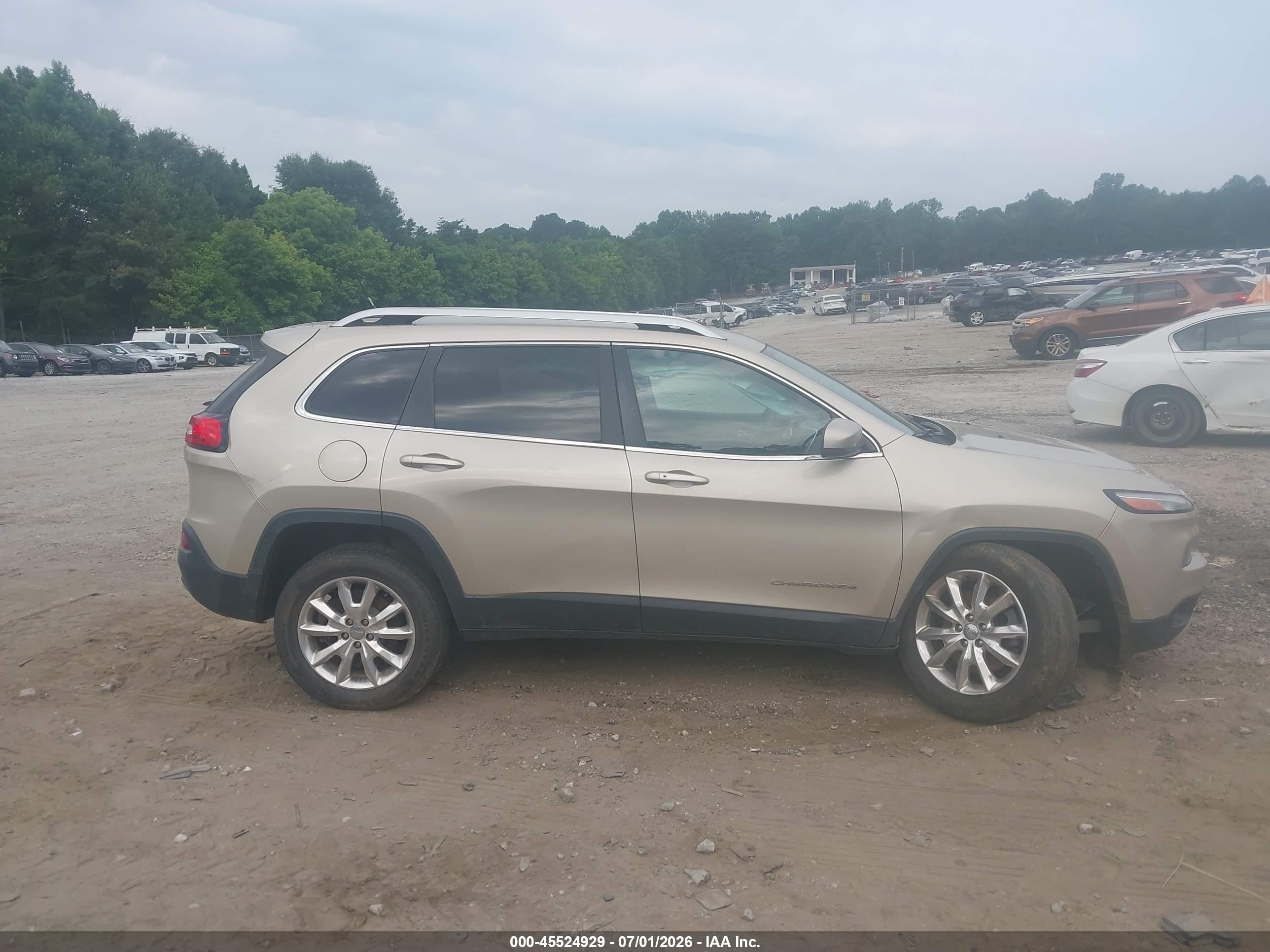 2015 Jeep Cherokee Limited Beige vin: 1C4PJMDSXFW544073