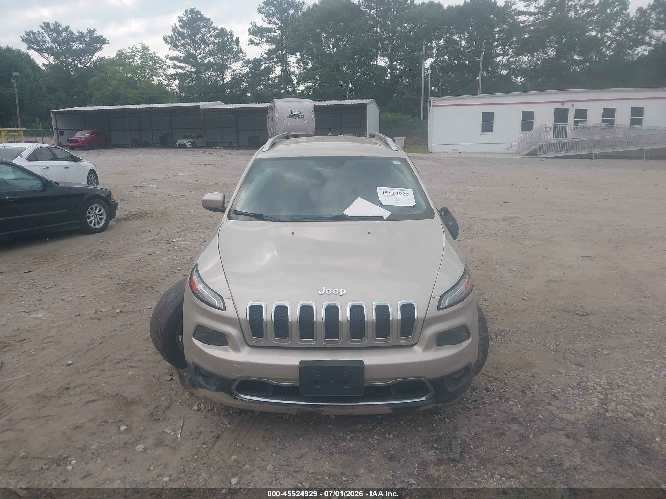 2015 Jeep Cherokee Limited Beige vin: 1C4PJMDSXFW544073