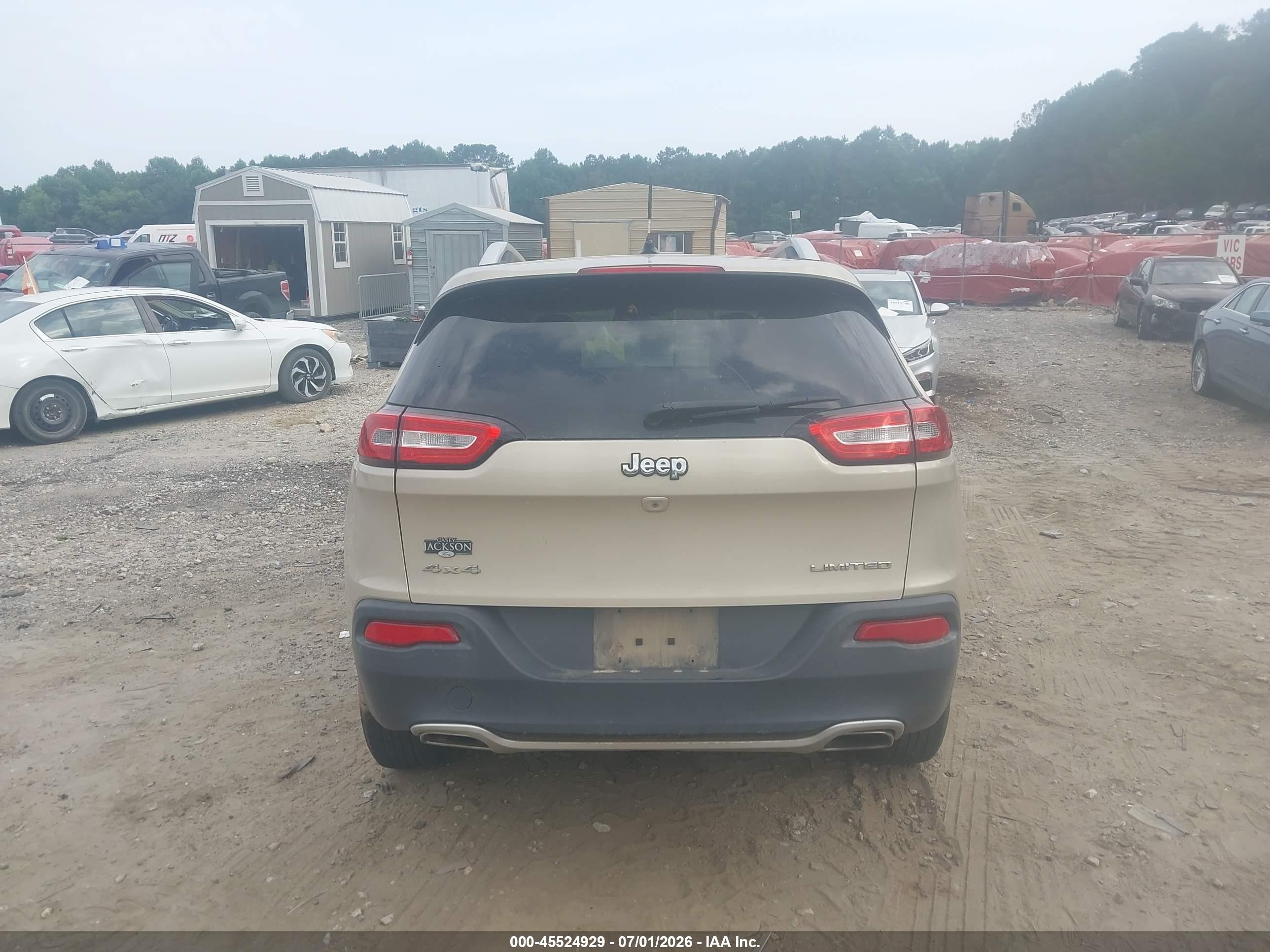 2015 Jeep Cherokee Limited Beige vin: 1C4PJMDSXFW544073