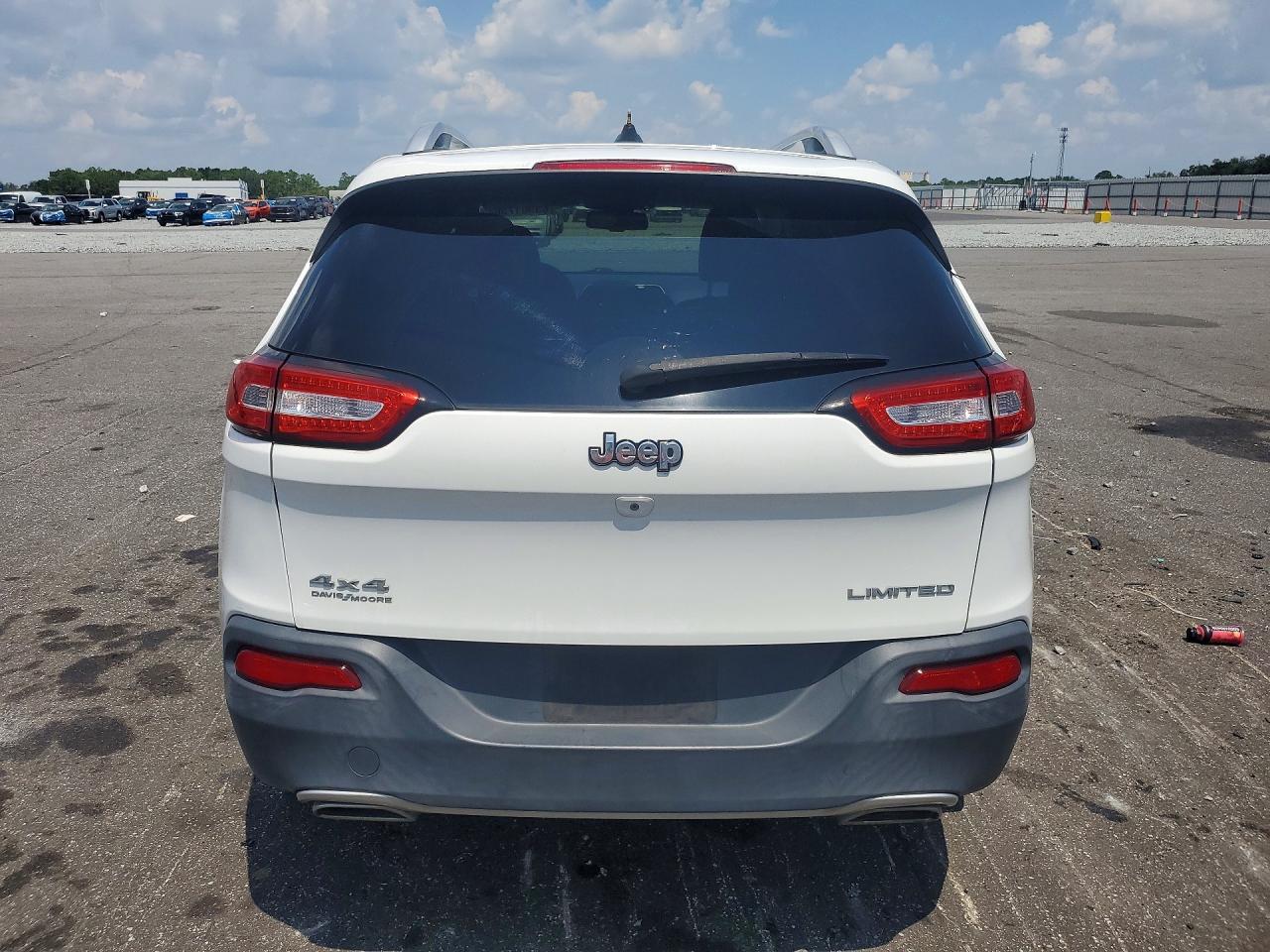 2015 Jeep Cherokee Limited White vin: 1C4PJMDSXFW630905