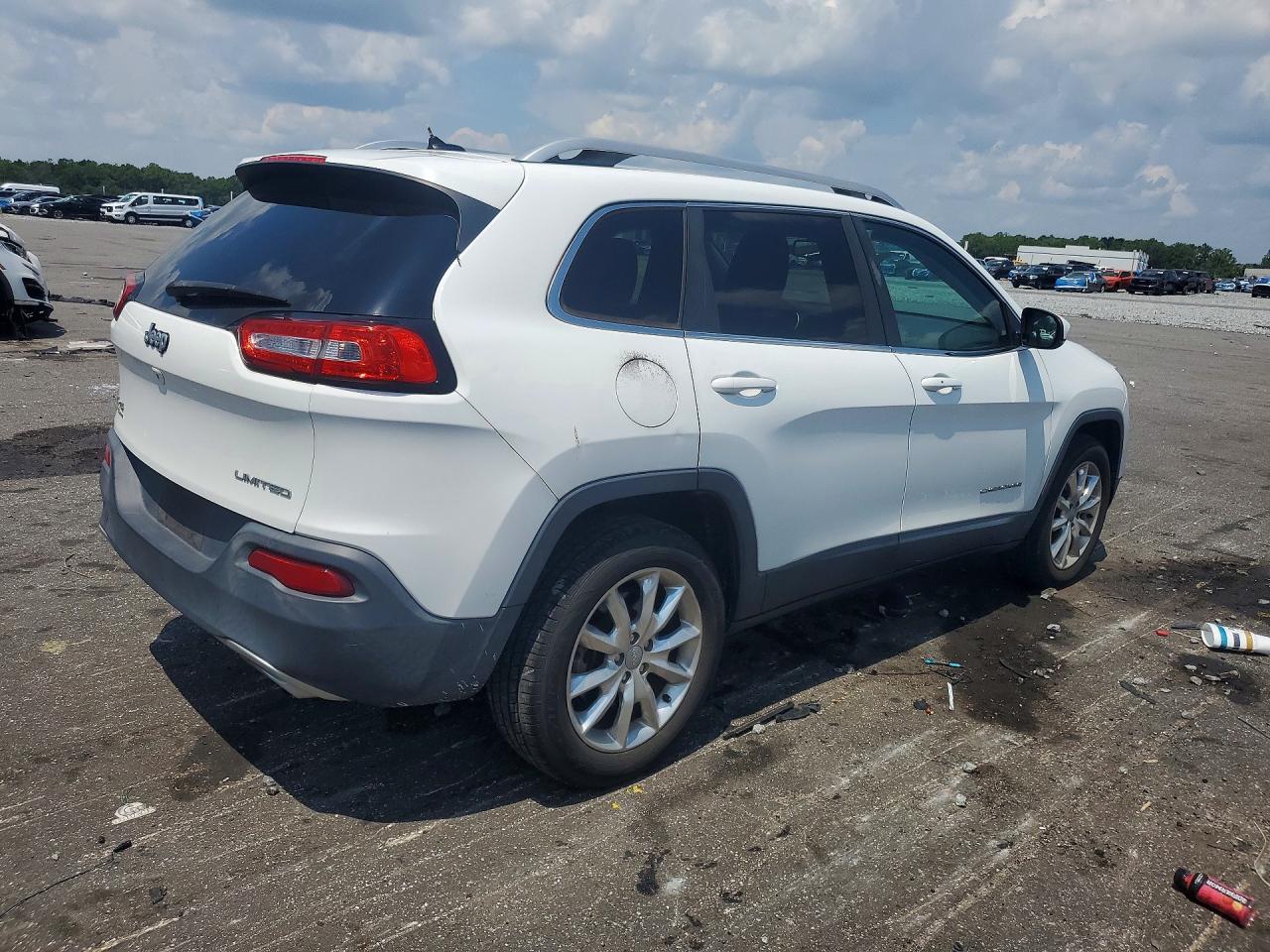 2015 Jeep Cherokee Limited White vin: 1C4PJMDSXFW630905
