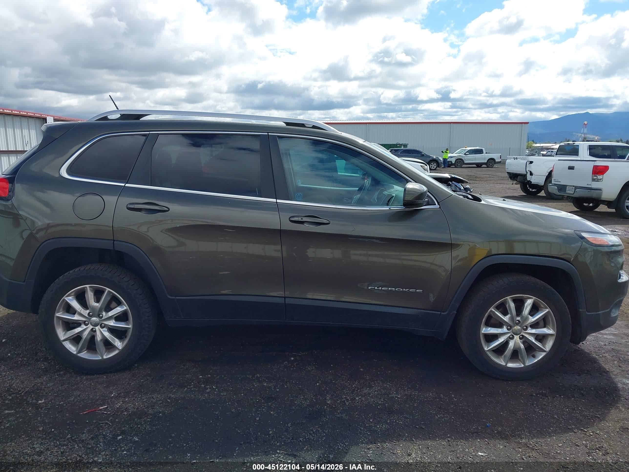 2015 Jeep Cherokee Limited Green vin: 1C4PJMDSXFW642410
