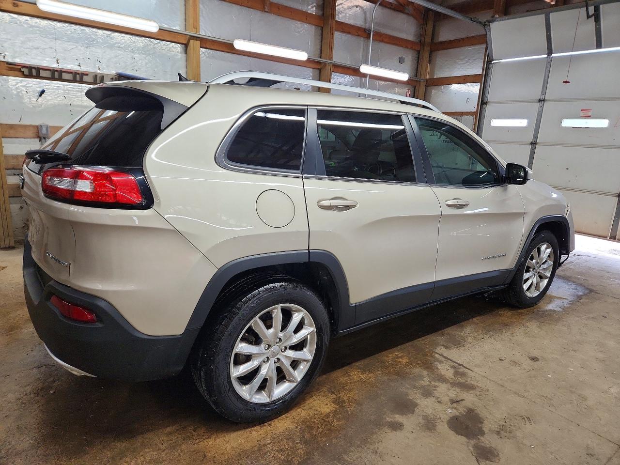 2015 Jeep Cherokee Limited Beige vin: 1C4PJMDSXFW648319