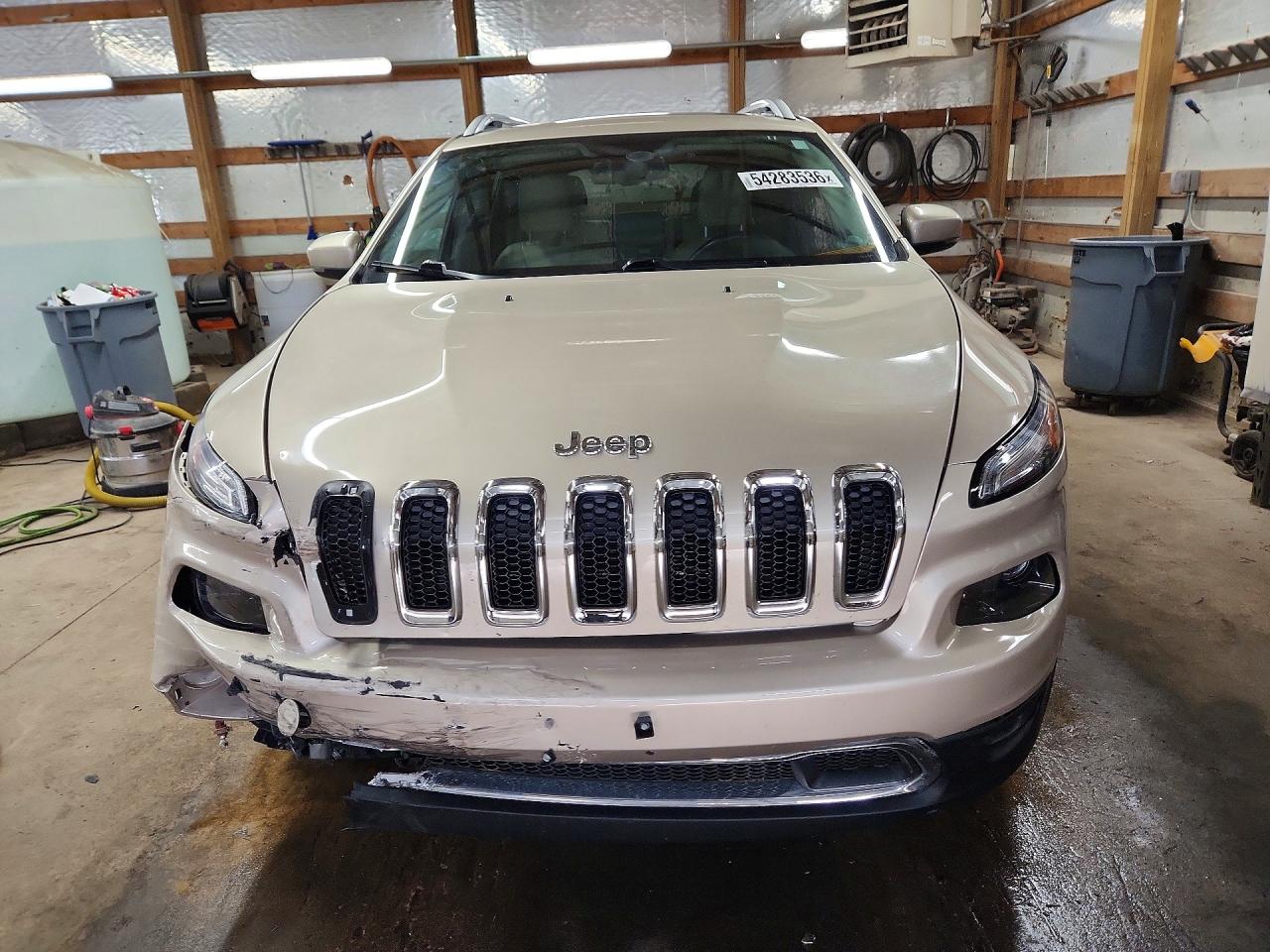 2015 Jeep Cherokee Limited Beige vin: 1C4PJMDSXFW648319