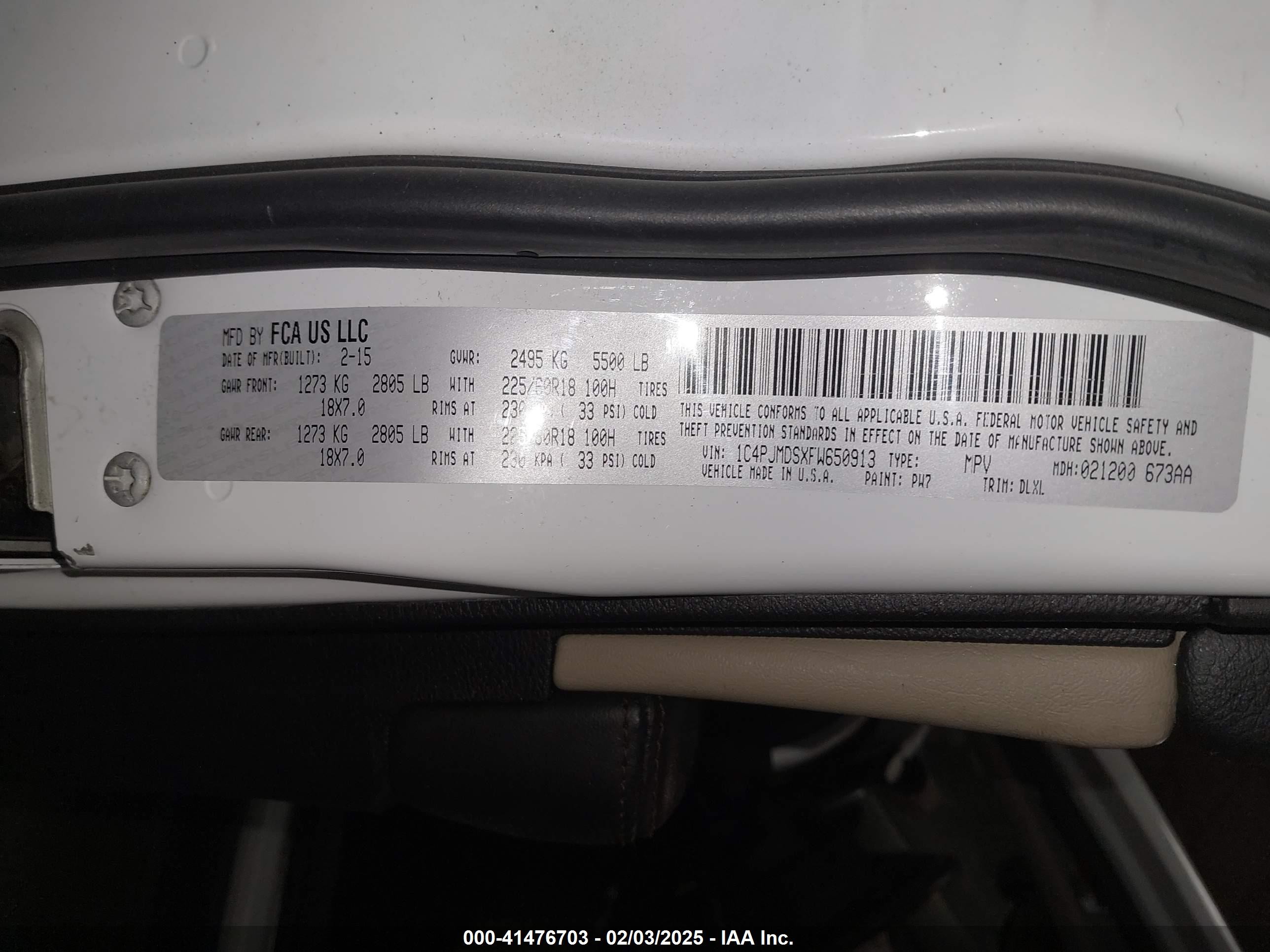 2015 Jeep Cherokee Limited White vin: 1C4PJMDSXFW650913