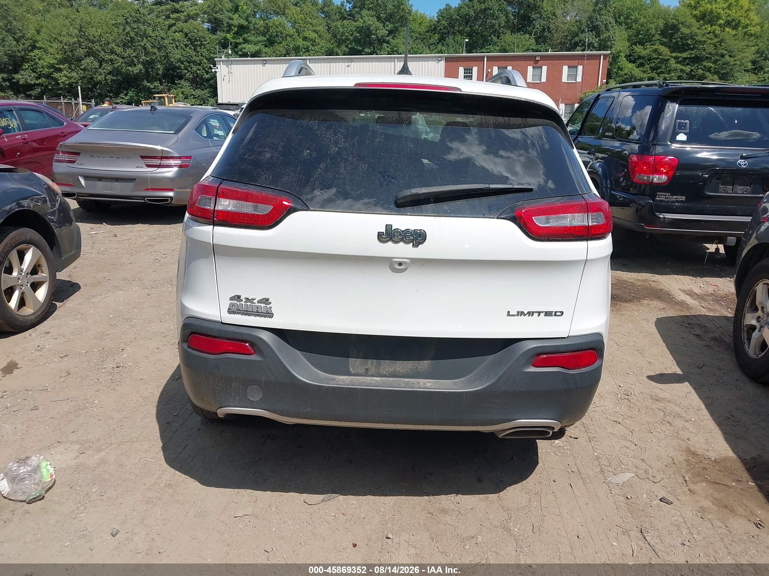 2015 Jeep Cherokee Limited White vin: 1C4PJMDSXFW681126
