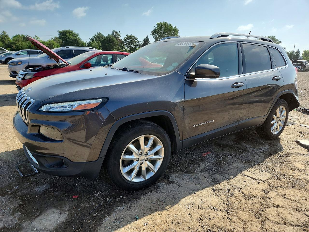 2015 Jeep Cherokee Limited Gray vin: 1C4PJMDSXFW687945