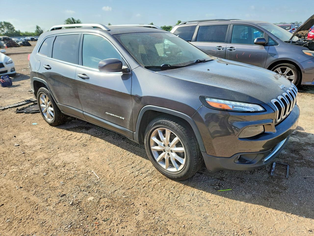 2015 Jeep Cherokee Limited Серый vin: 1C4PJMDSXFW687945