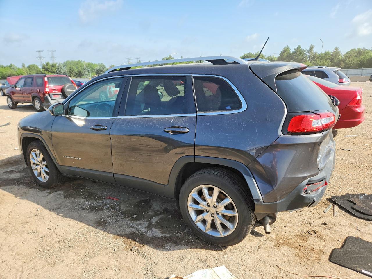 2015 Jeep Cherokee Limited Серый vin: 1C4PJMDSXFW687945
