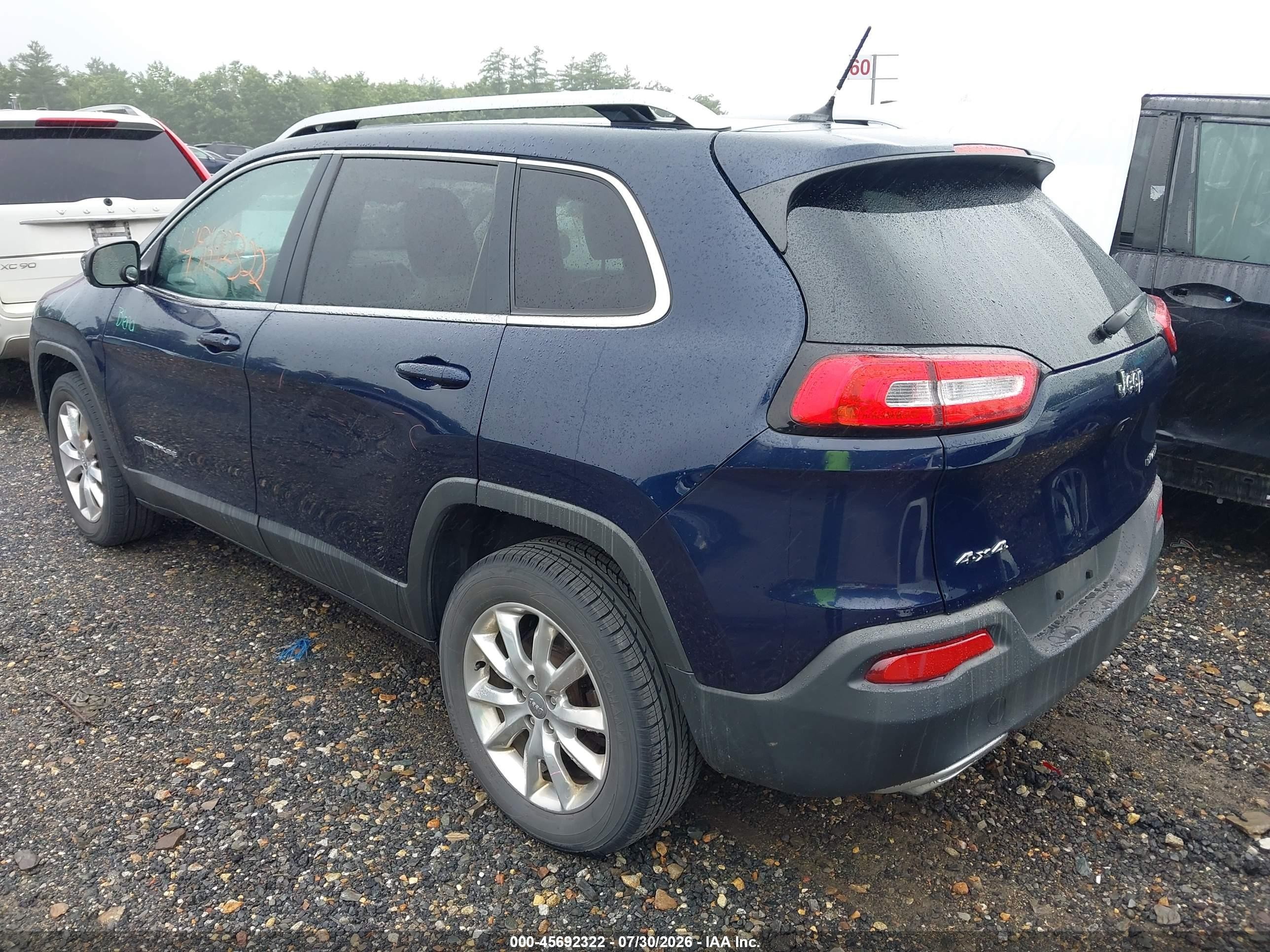2015 Jeep Cherokee Limited Blue vin: 1C4PJMDSXFW711077