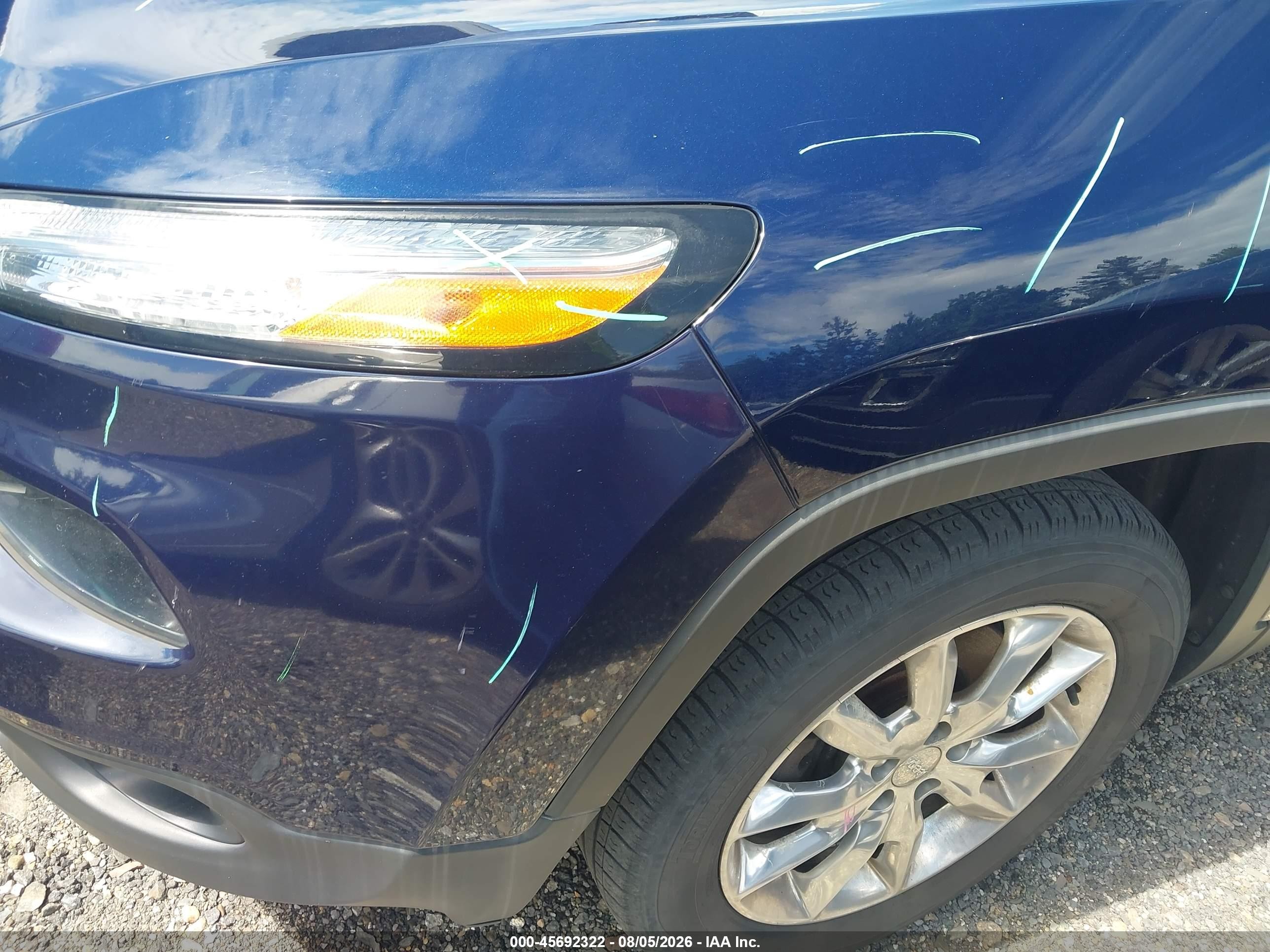 2015 Jeep Cherokee Limited Blue vin: 1C4PJMDSXFW711077
