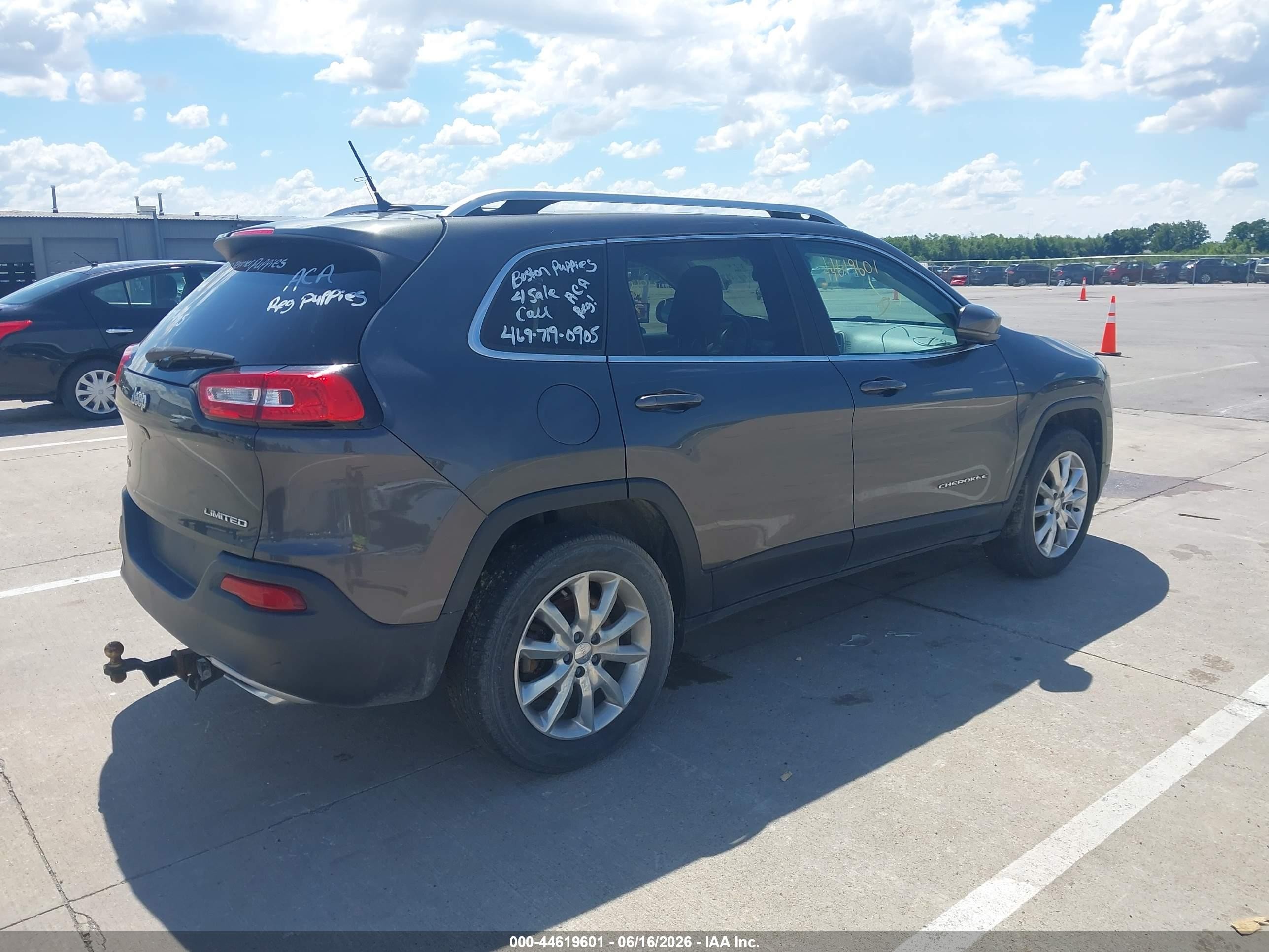 2015 Jeep Cherokee Limited Gray vin: 1C4PJMDSXFW717526