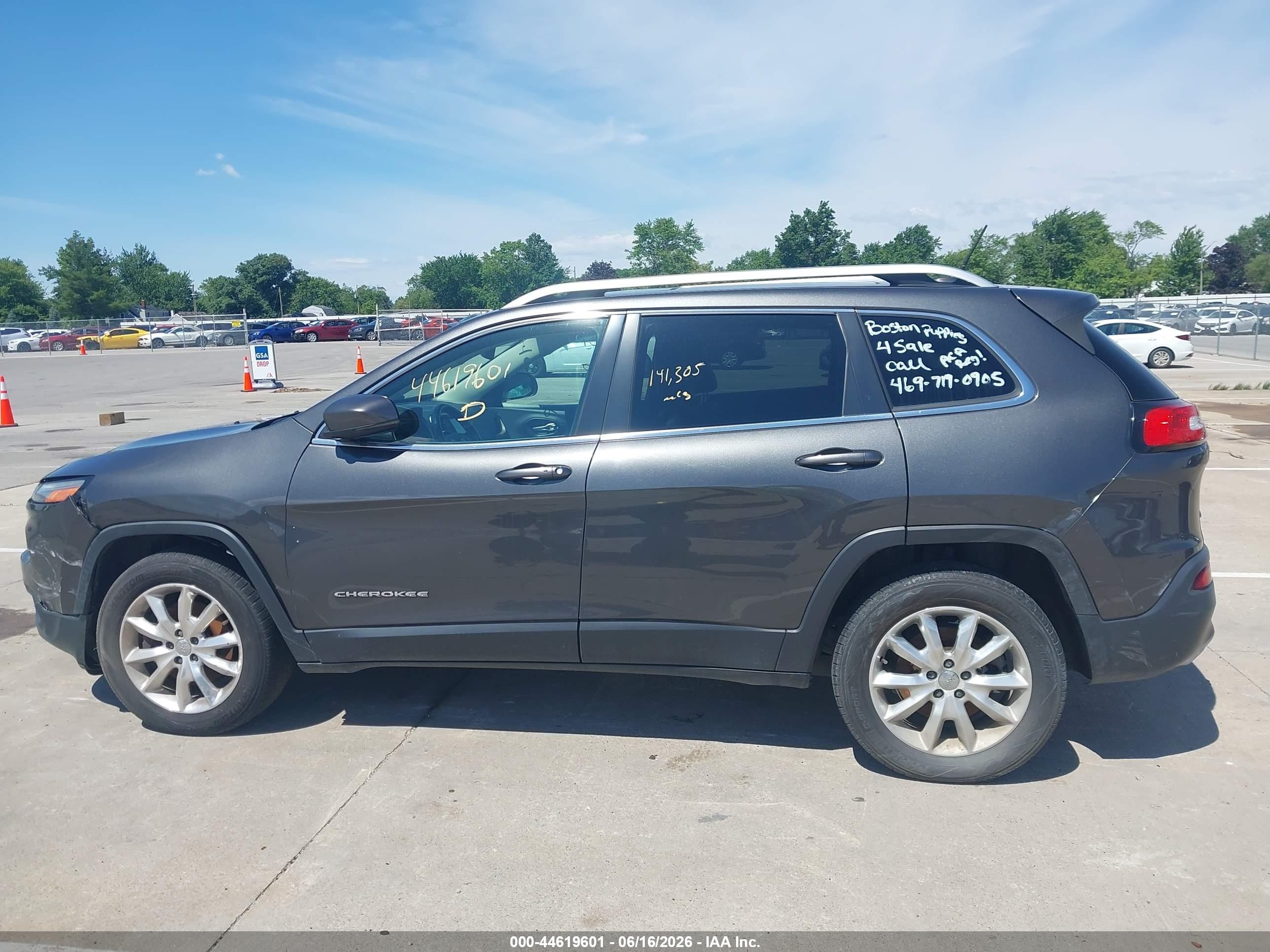 2015 Jeep Cherokee Limited Gray vin: 1C4PJMDSXFW717526
