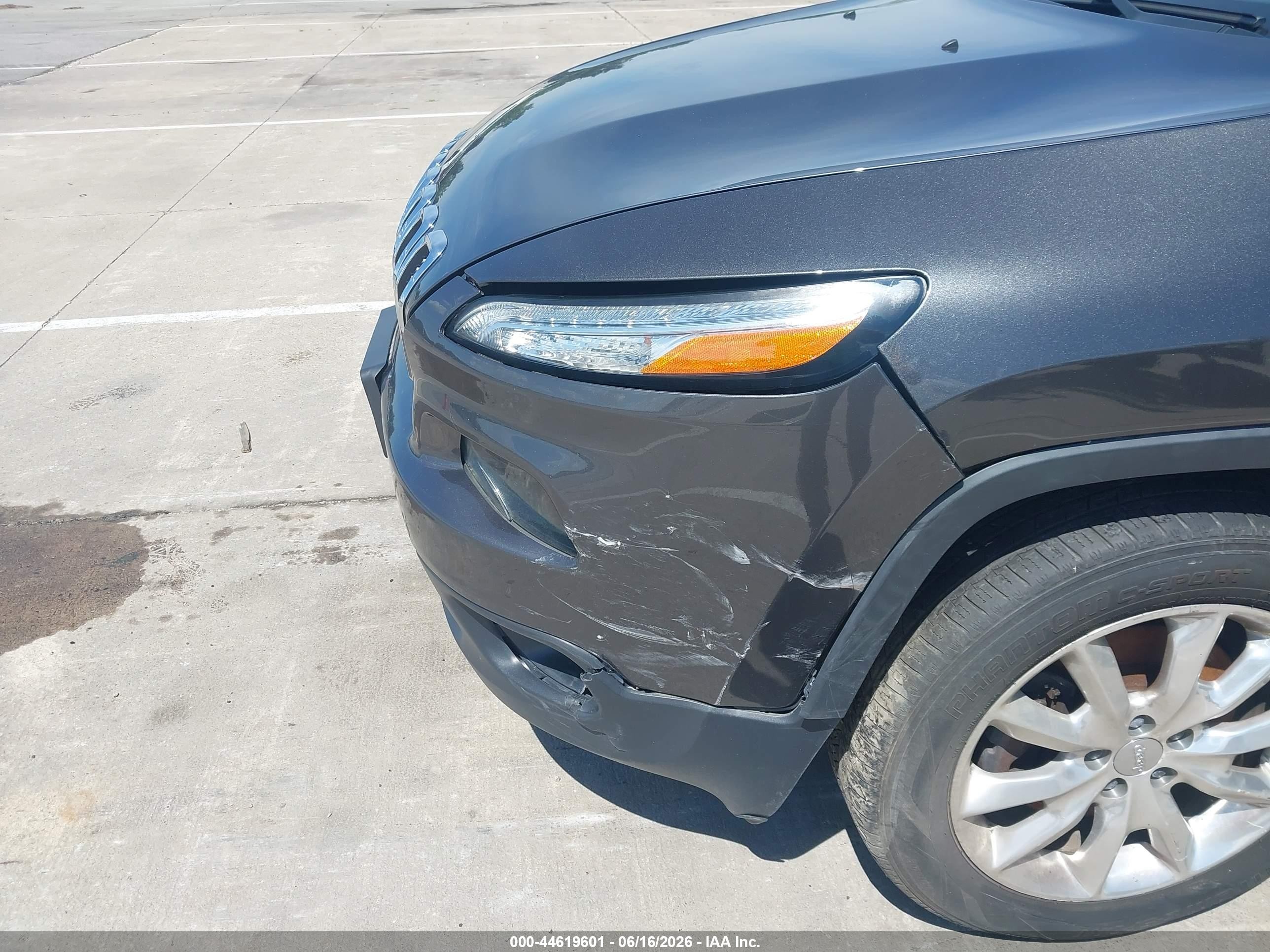 2015 Jeep Cherokee Limited Gray vin: 1C4PJMDSXFW717526