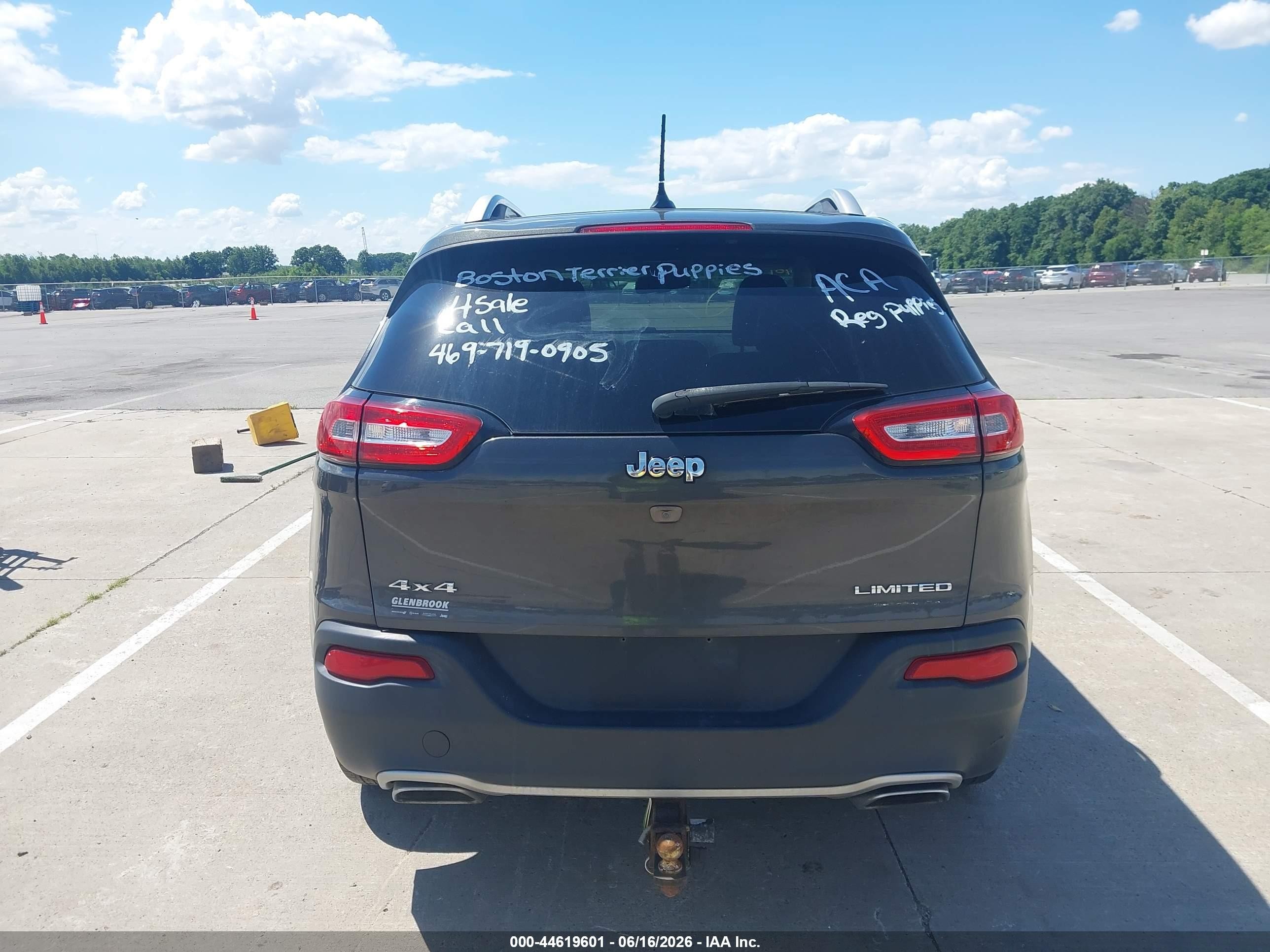 2015 Jeep Cherokee Limited Gray vin: 1C4PJMDSXFW717526