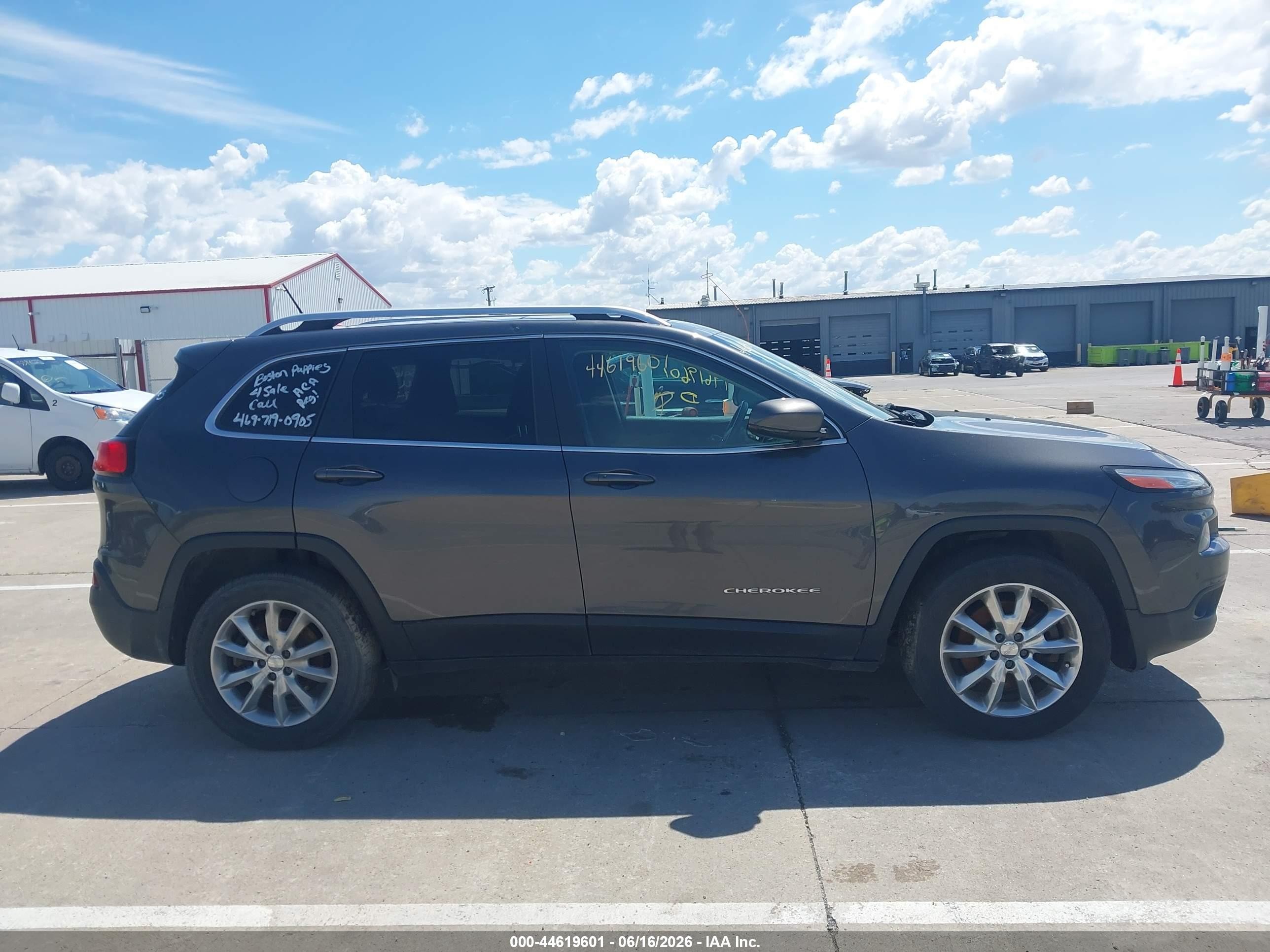 2015 Jeep Cherokee Limited Gray vin: 1C4PJMDSXFW717526