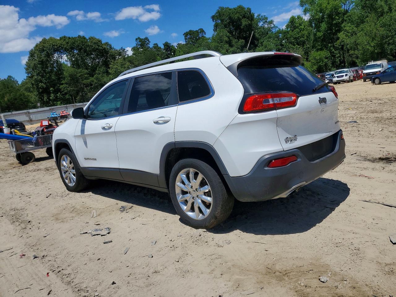 2015 Jeep Cherokee Limited White vin: 1C4PJMDSXFW727697