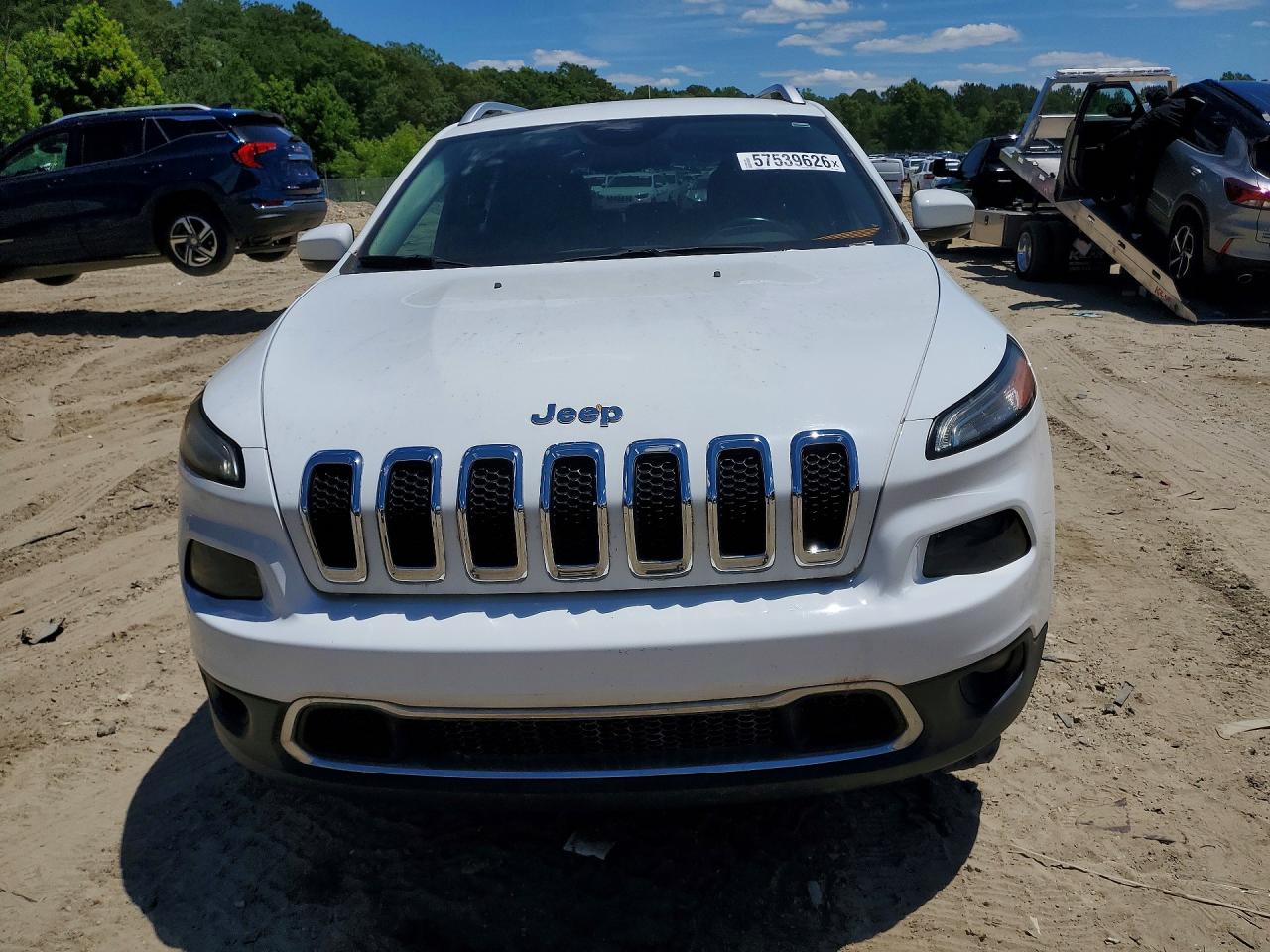 2015 Jeep Cherokee Limited White vin: 1C4PJMDSXFW727697