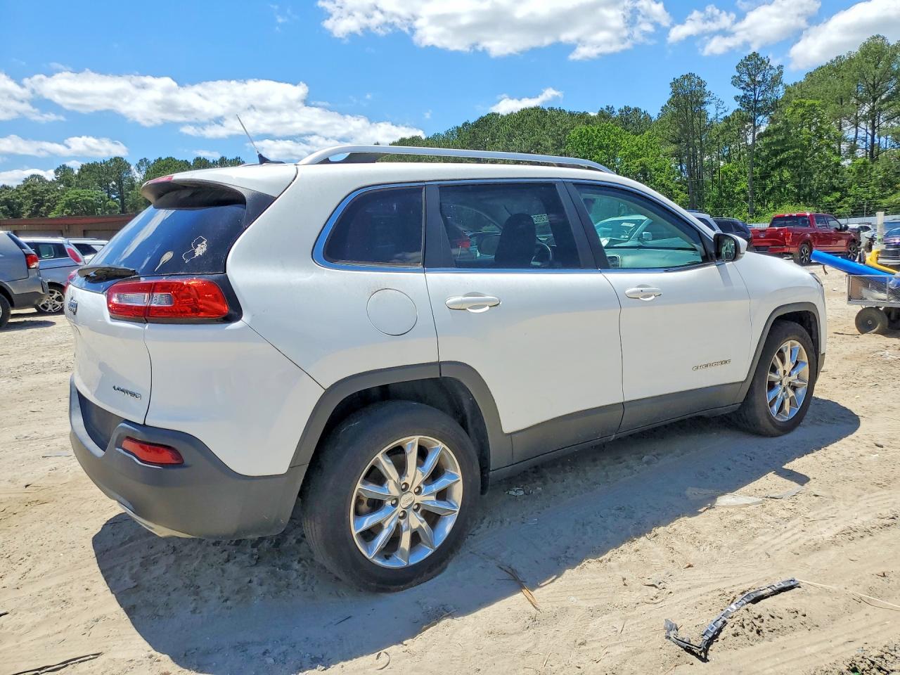 2015 Jeep Cherokee Limited White vin: 1C4PJMDSXFW727697