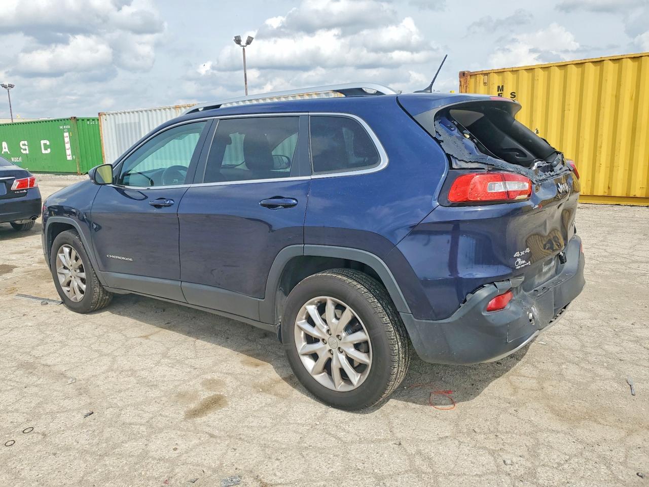 2015 Jeep Cherokee Limited Blue vin: 1C4PJMDSXFW738568