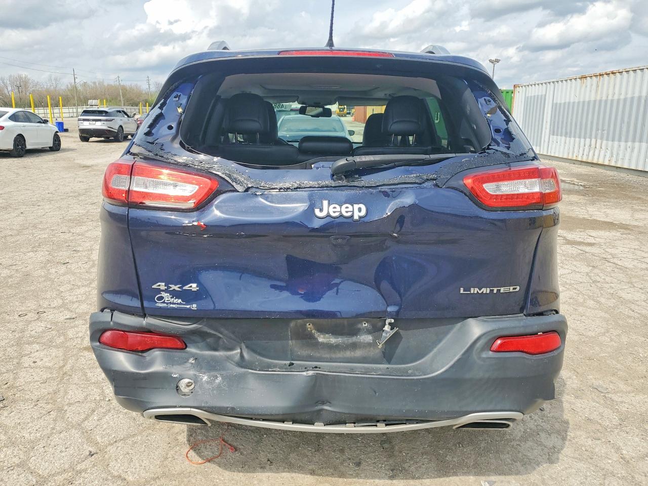 2015 Jeep Cherokee Limited Blue vin: 1C4PJMDSXFW738568